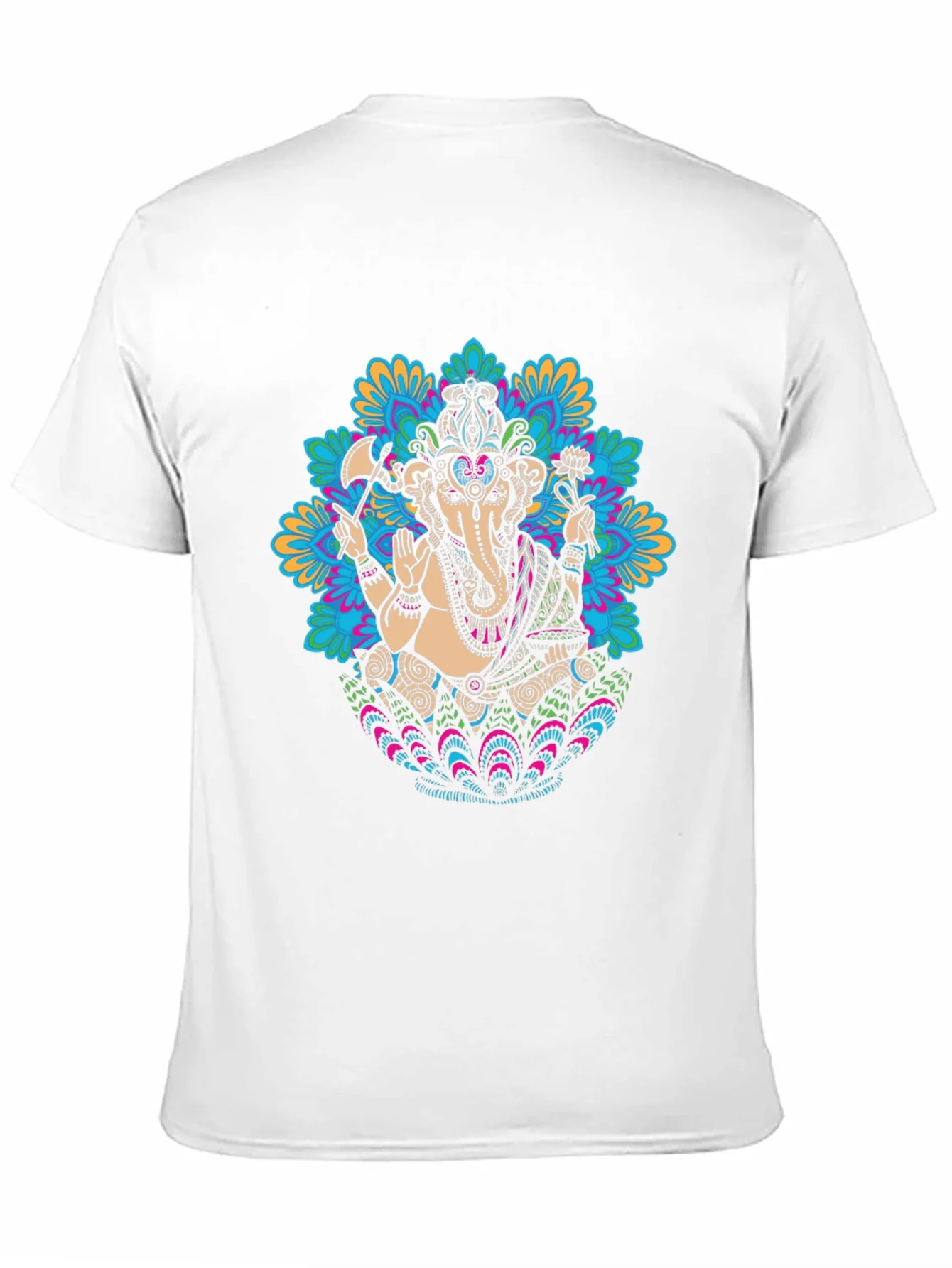 Camiseta Negra con Dise?o de Ganesha Mandala