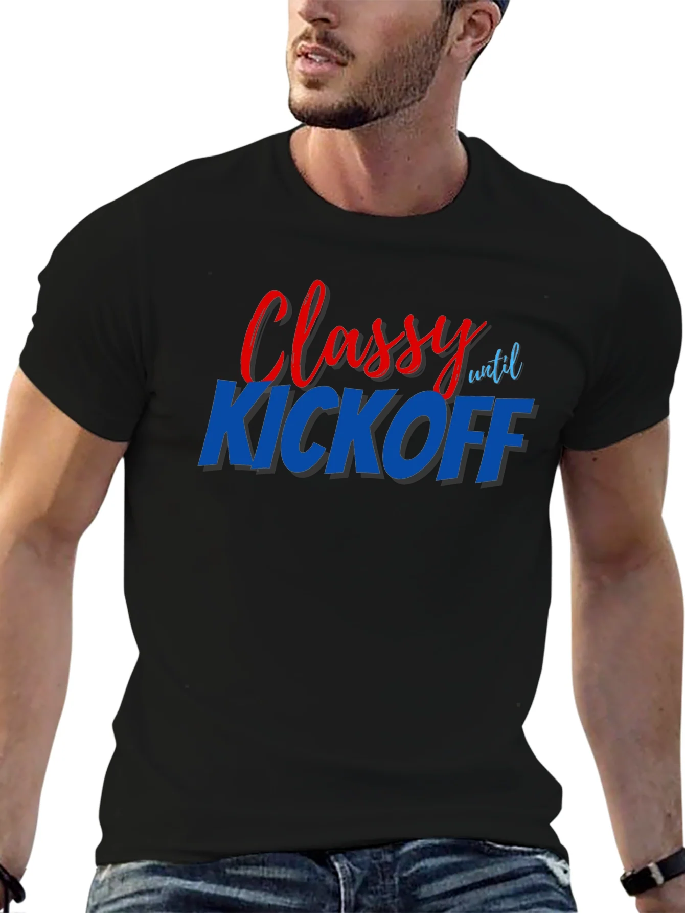 Camiseta Negra Classy Until Kickoff