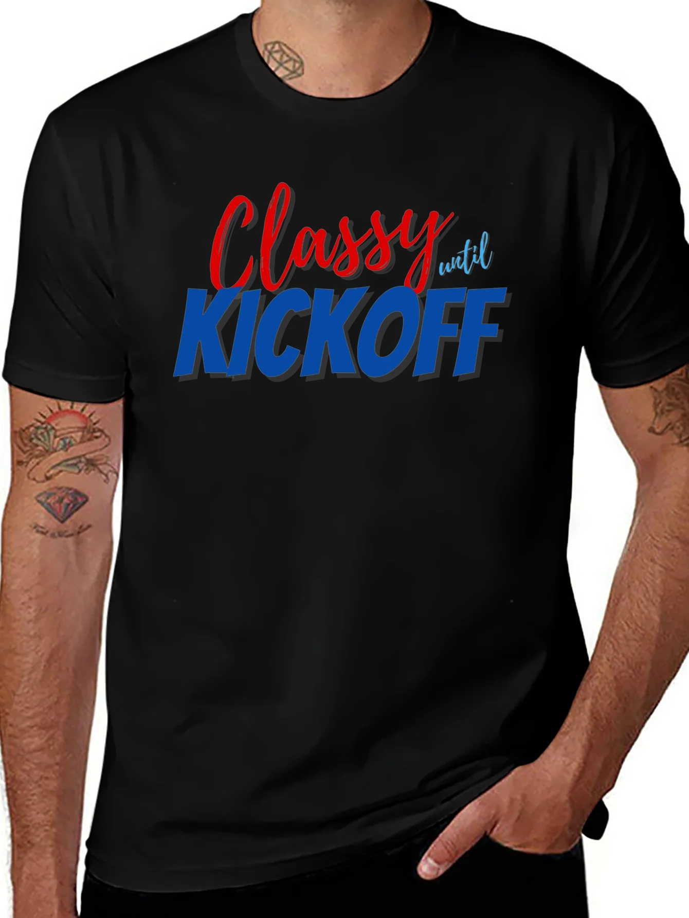 Camiseta Negra Classy Until Kickoff