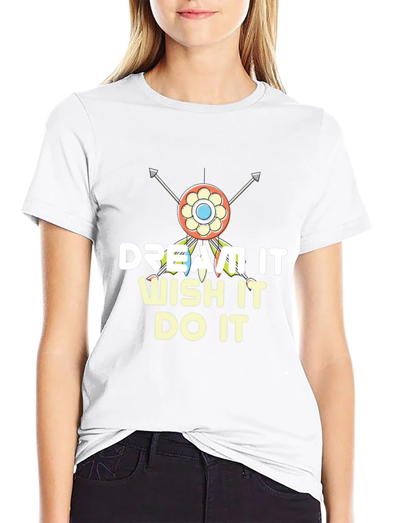 Camiseta Negra Motivacional: Dream It Wish It Do It