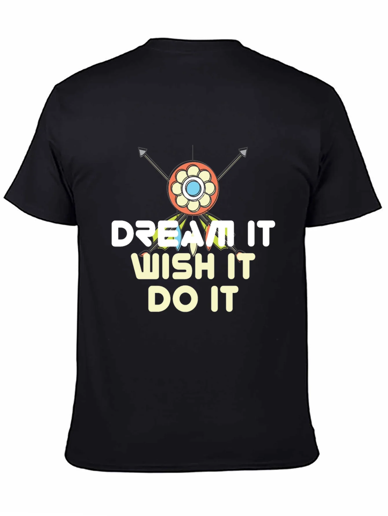 Camiseta Negra Motivacional: Dream It Wish It Do It