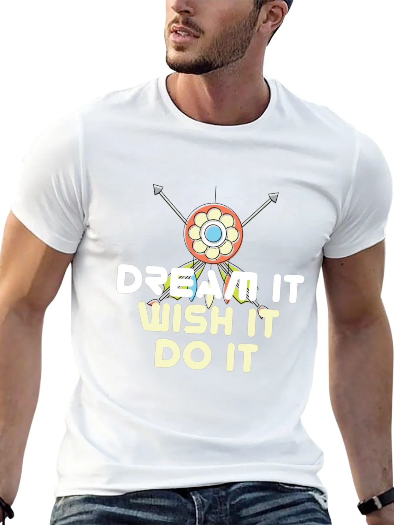 Camiseta Negra Motivacional: Dream It Wish It Do It