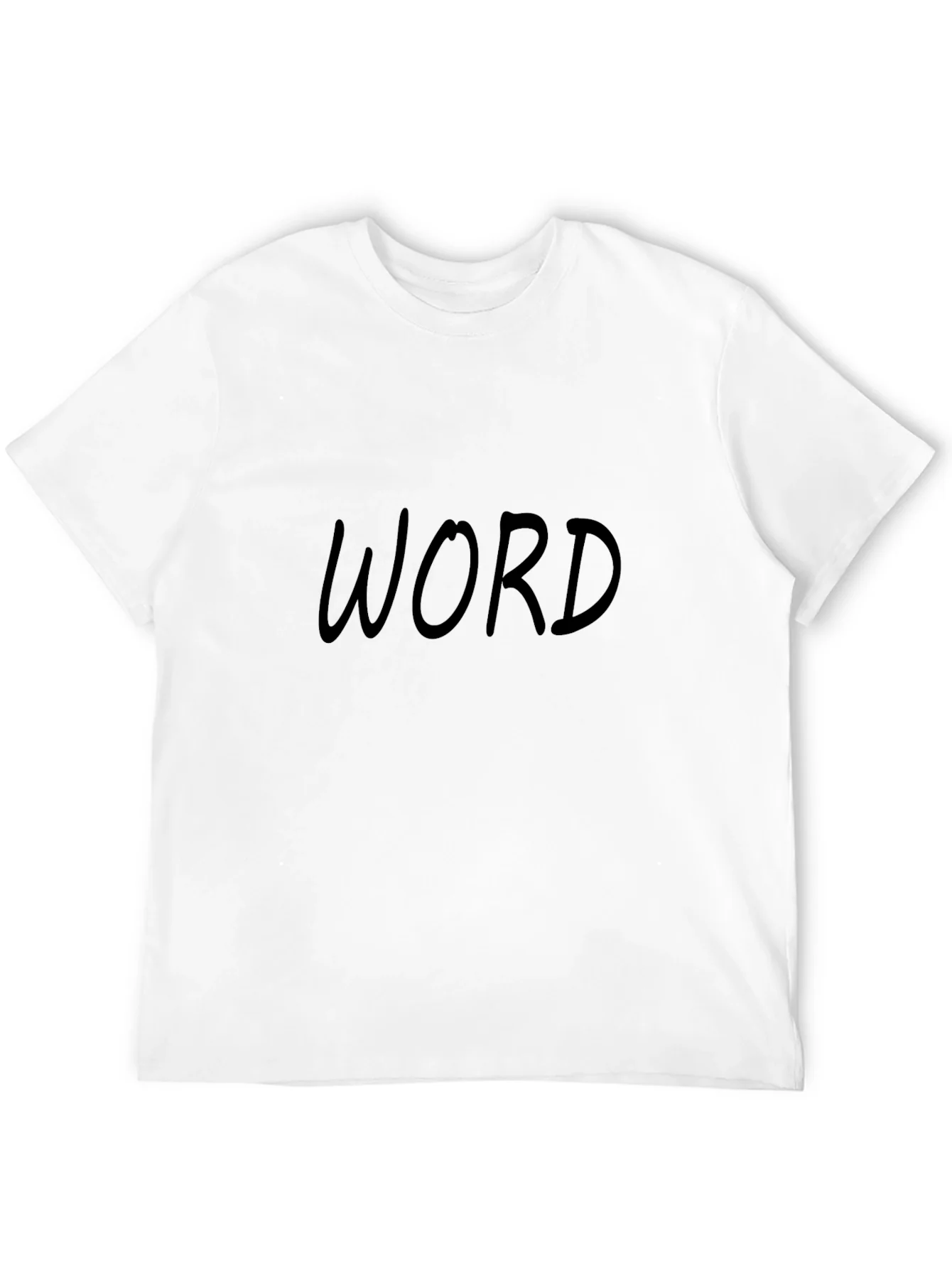Camiseta Negra Hombre - Dise?o Casual WORD