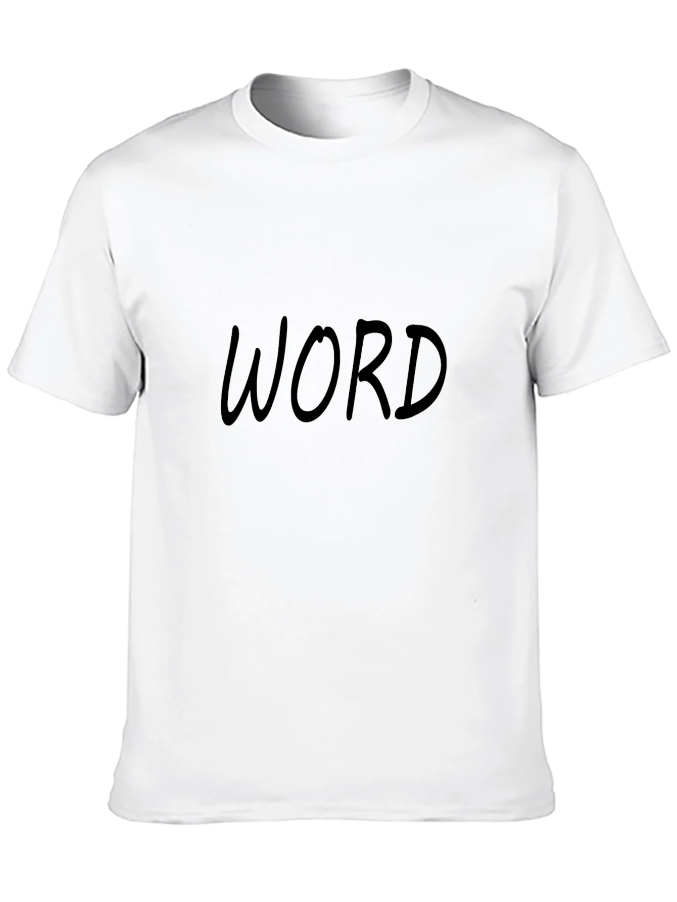 Camiseta Negra Hombre - Dise?o Casual WORD