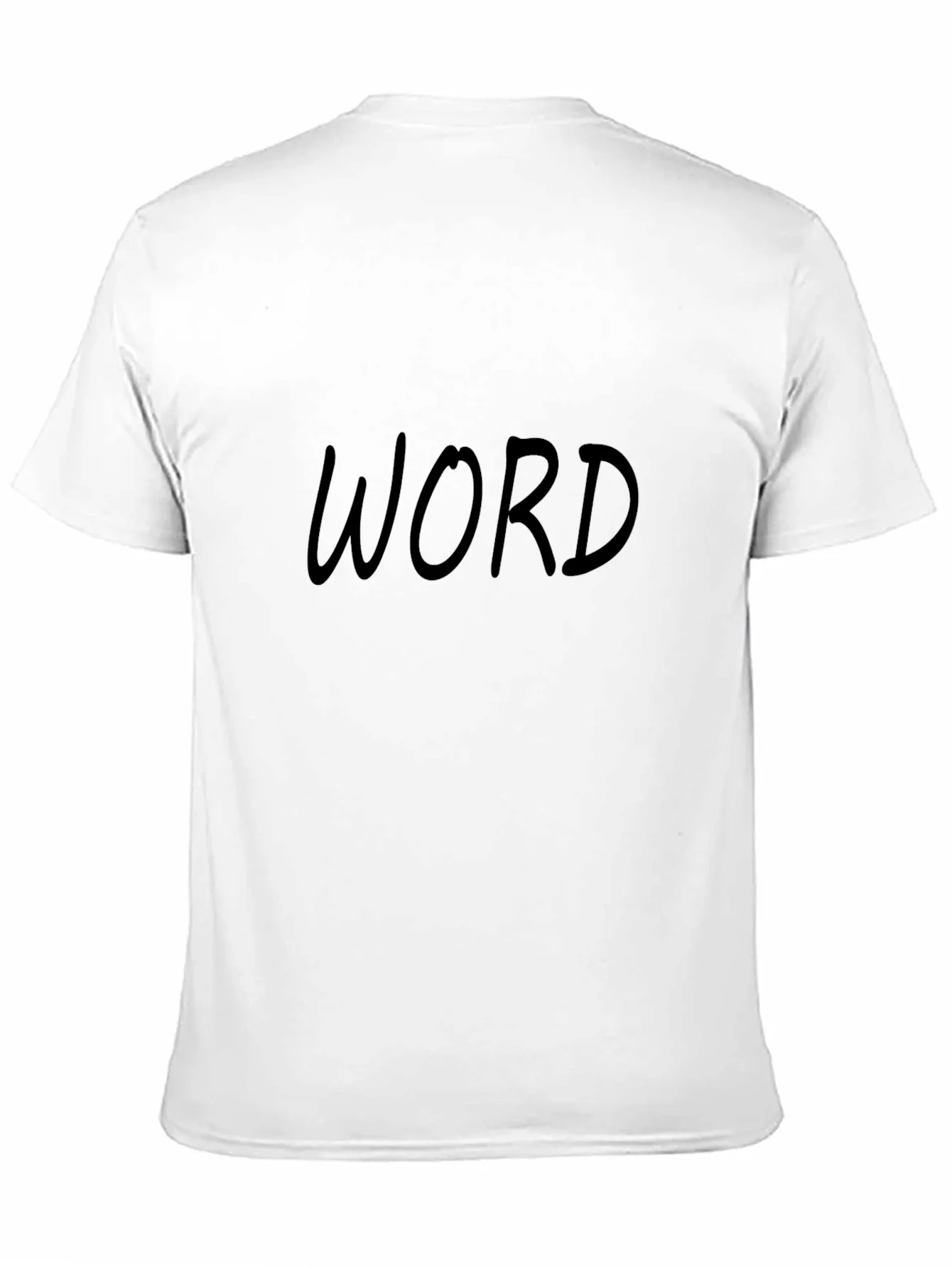 Camiseta Negra Hombre - Dise?o Casual WORD
