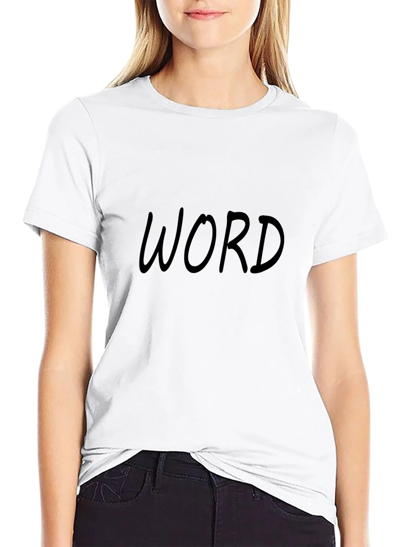 Camiseta Negra Hombre - Dise?o Casual WORD