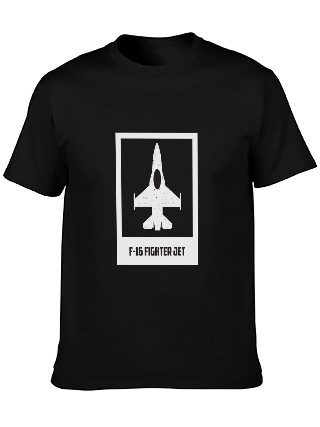 Rebbecca F-16 Fighter Jet Graphic T-Shirt - Black