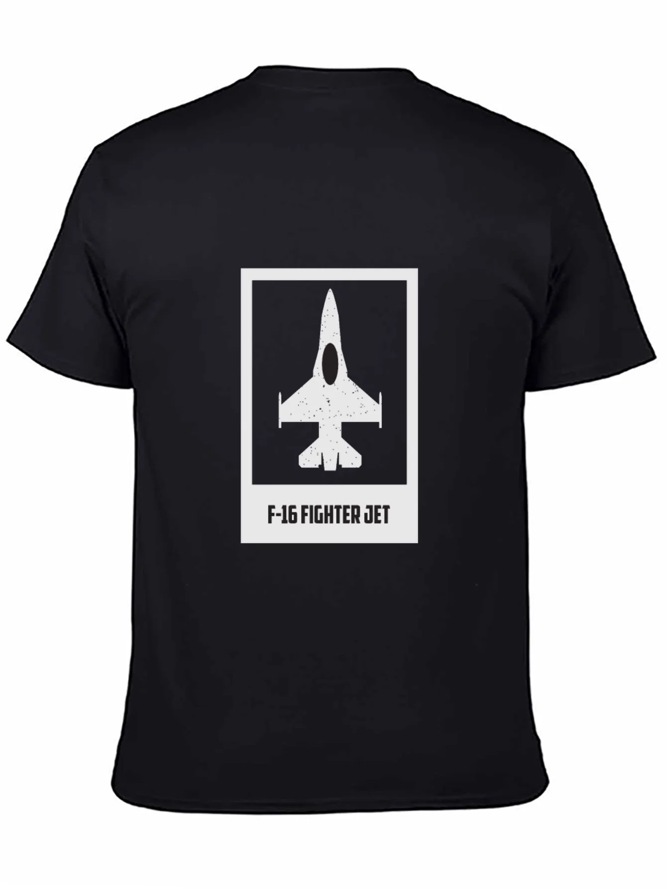 Rebbecca F-16 Fighter Jet Graphic T-Shirt - Black
