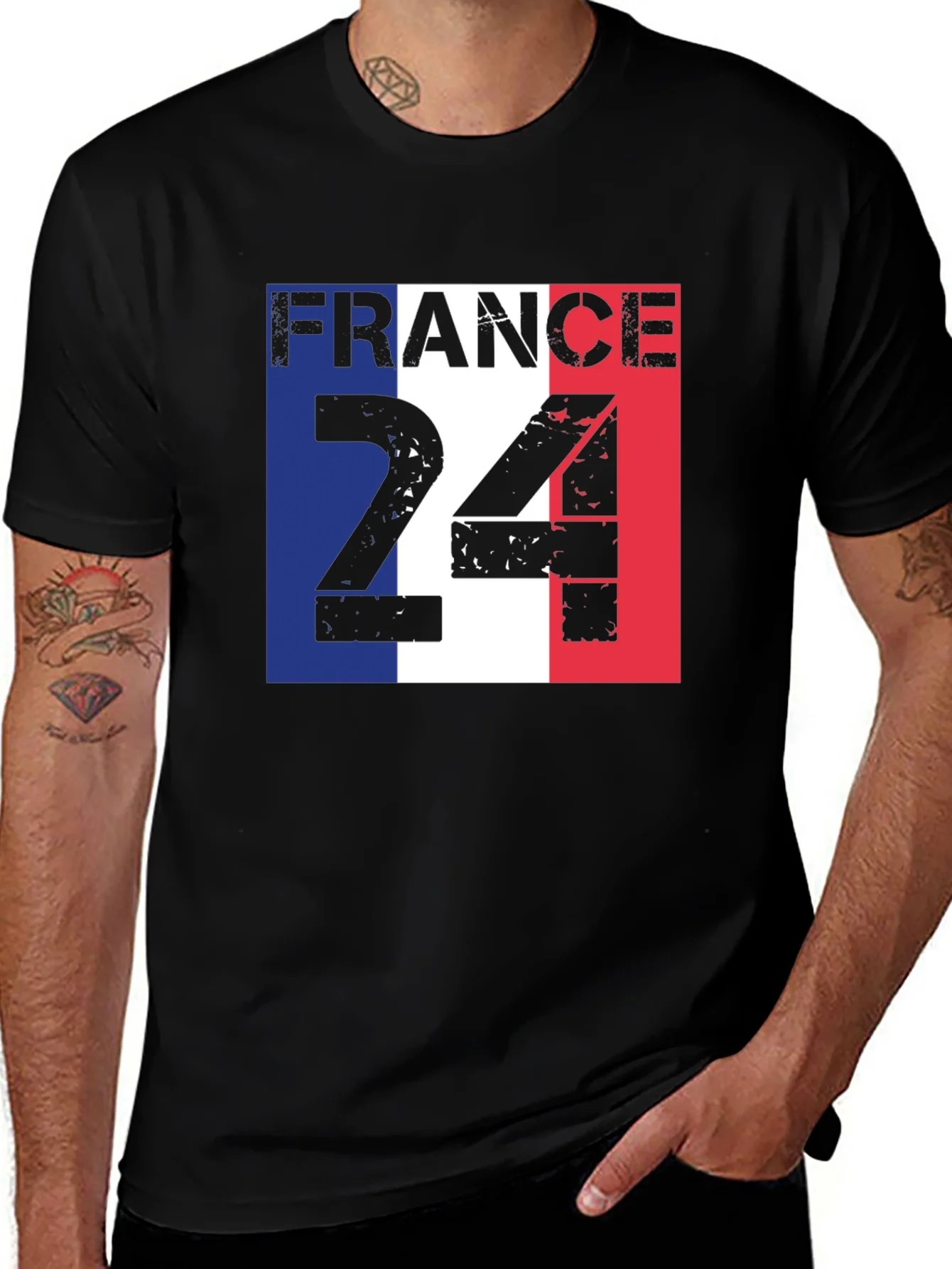 Camiseta Negra Francia 24