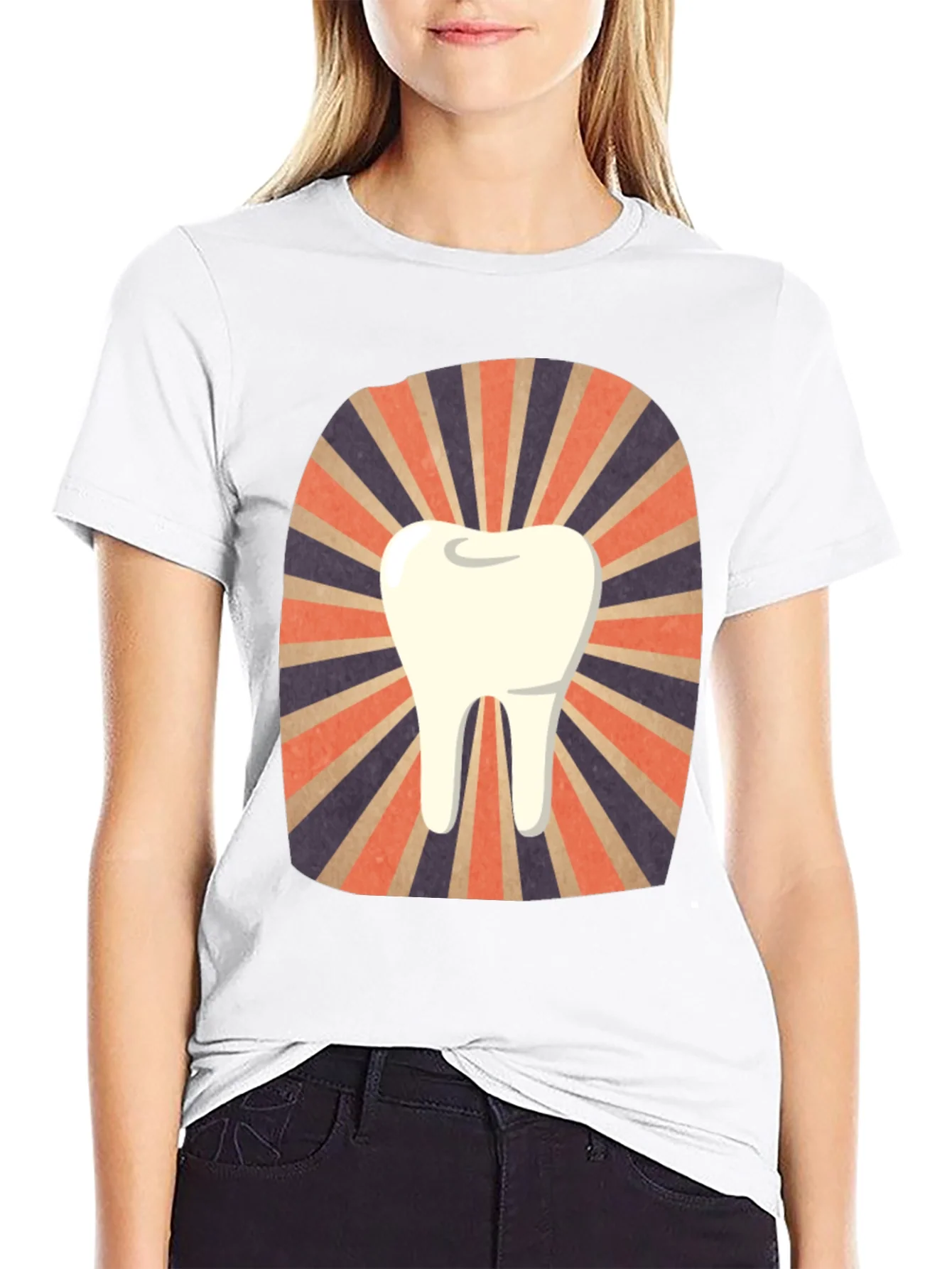 Rebbecca Retro Tooth Graphic Tee - Dentist Gift