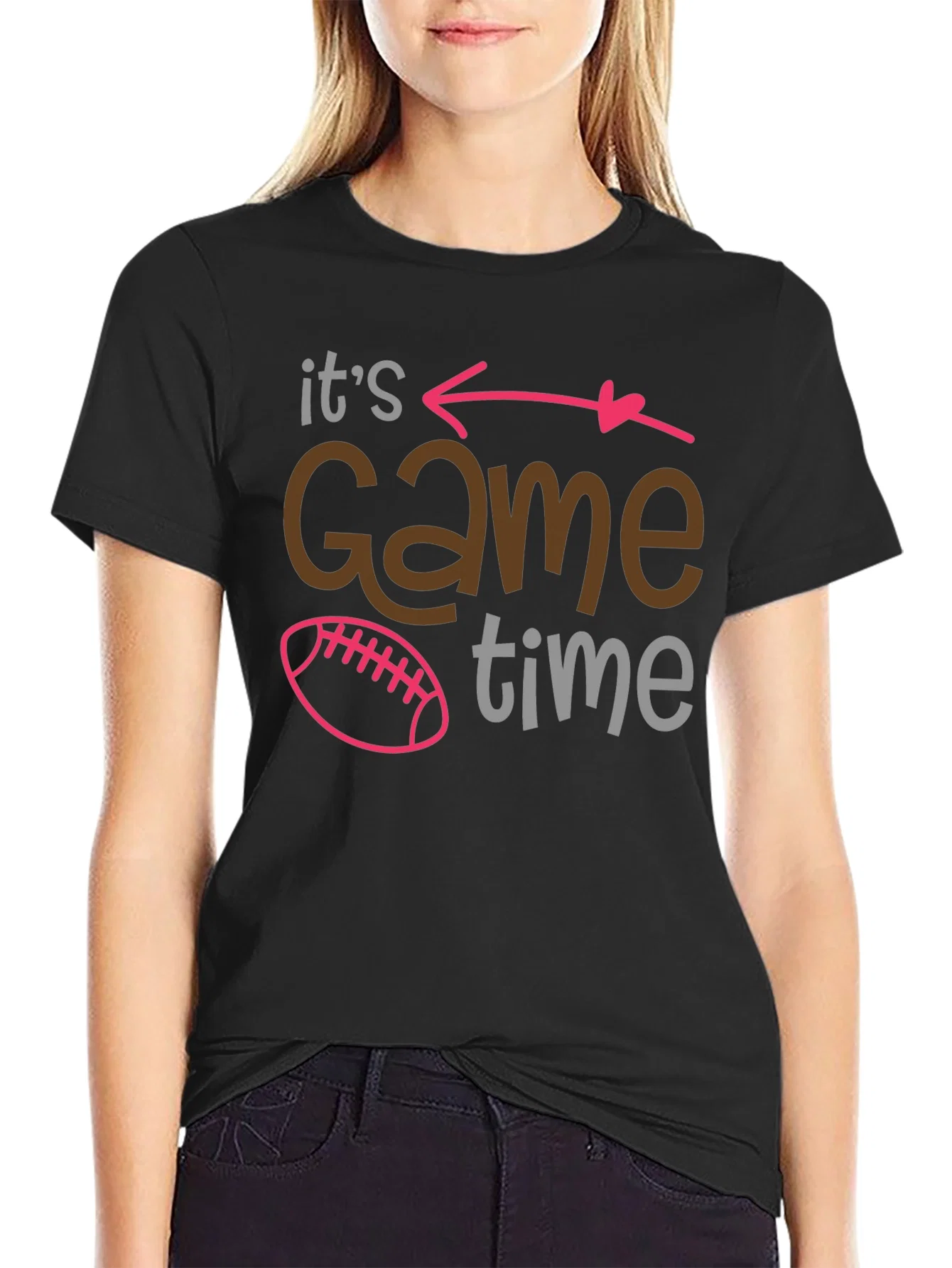 Rebbecca Its Game Time Football Graphic Tee