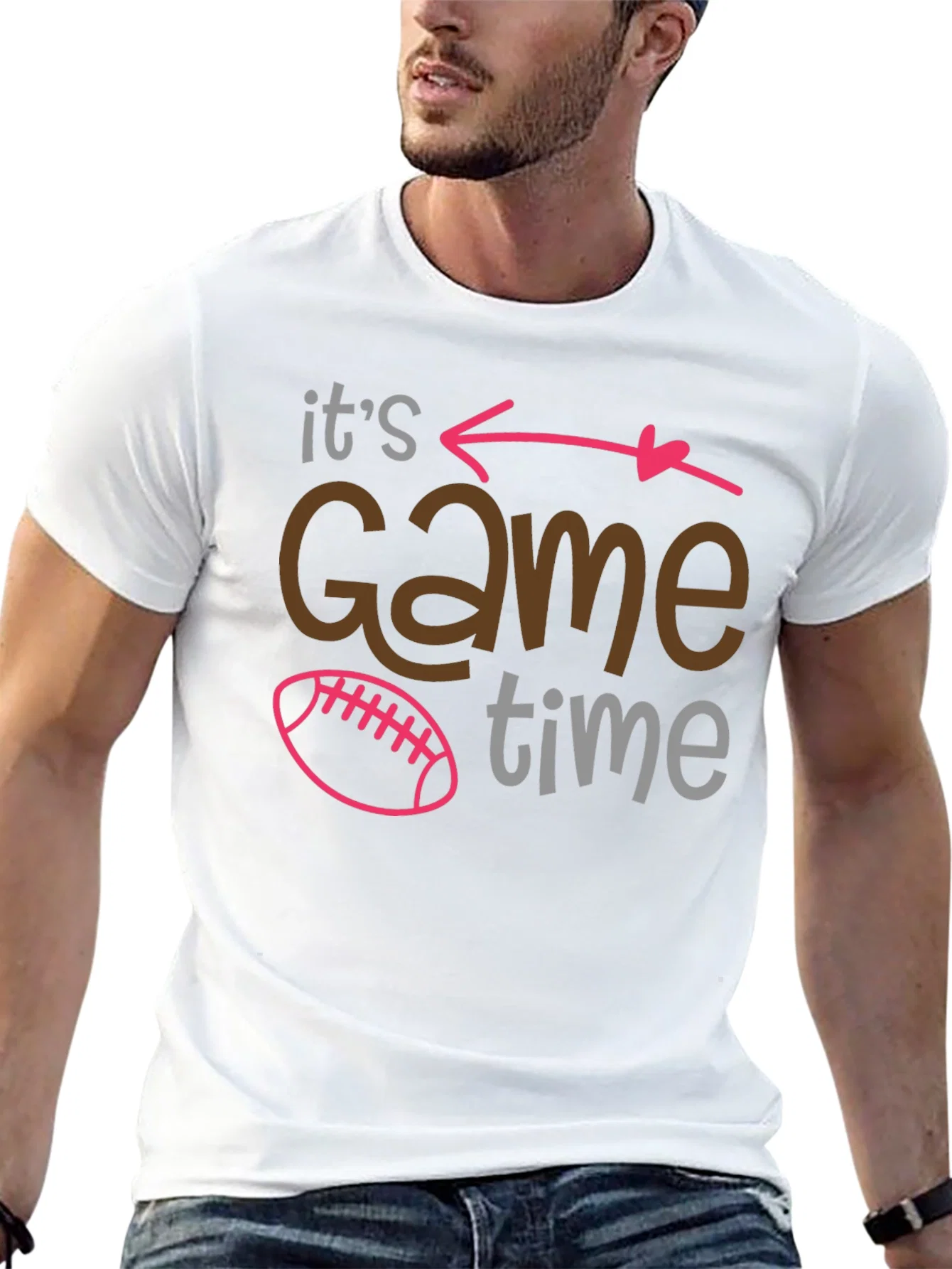 Rebbecca Its Game Time Football Graphic Tee