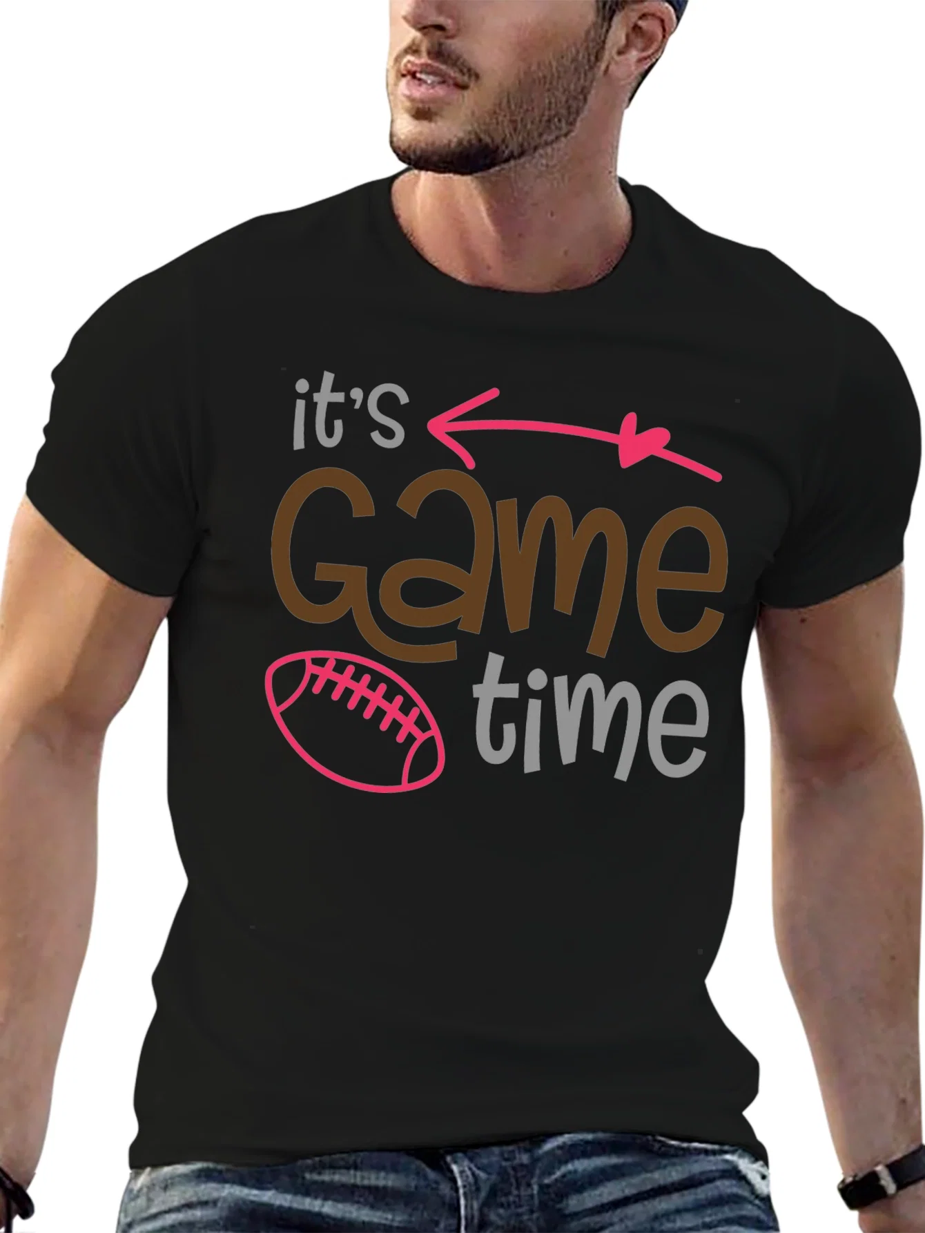 Rebbecca Its Game Time Football Graphic Tee