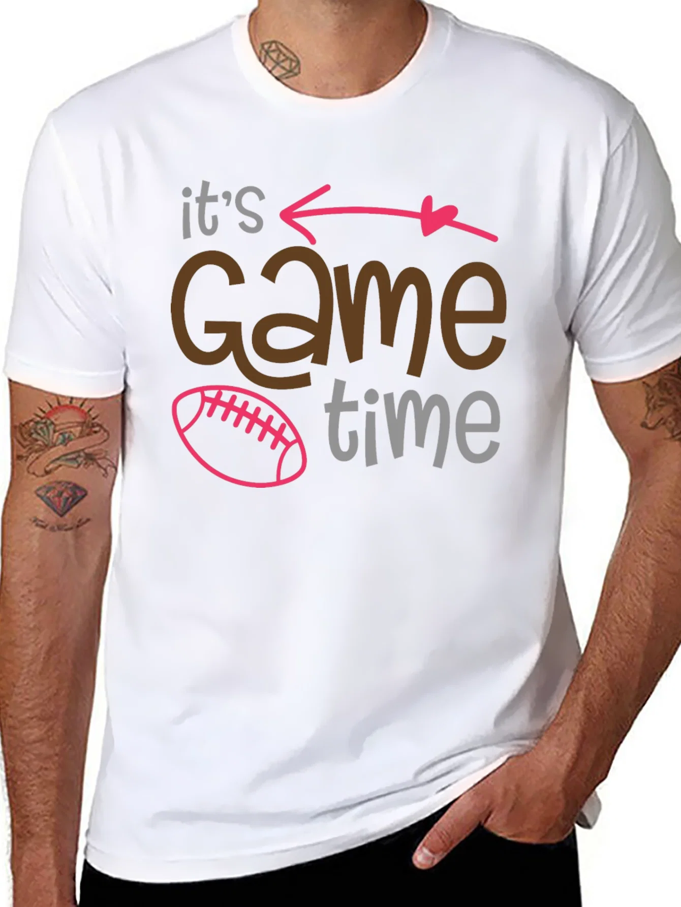 Rebbecca Its Game Time Football Graphic Tee