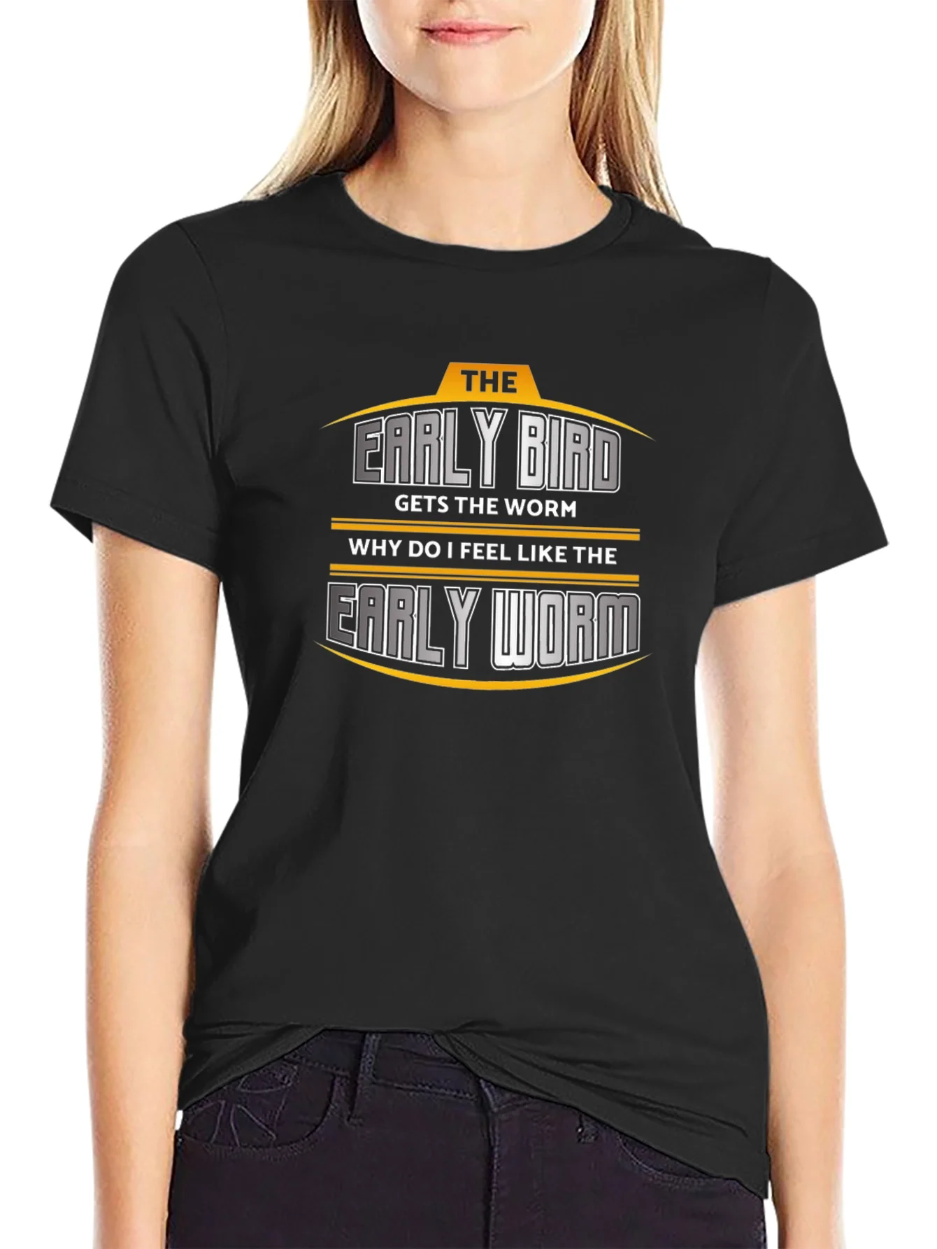 Rebbecca Early Bird vs. Early Worm Graphic T-Shirt