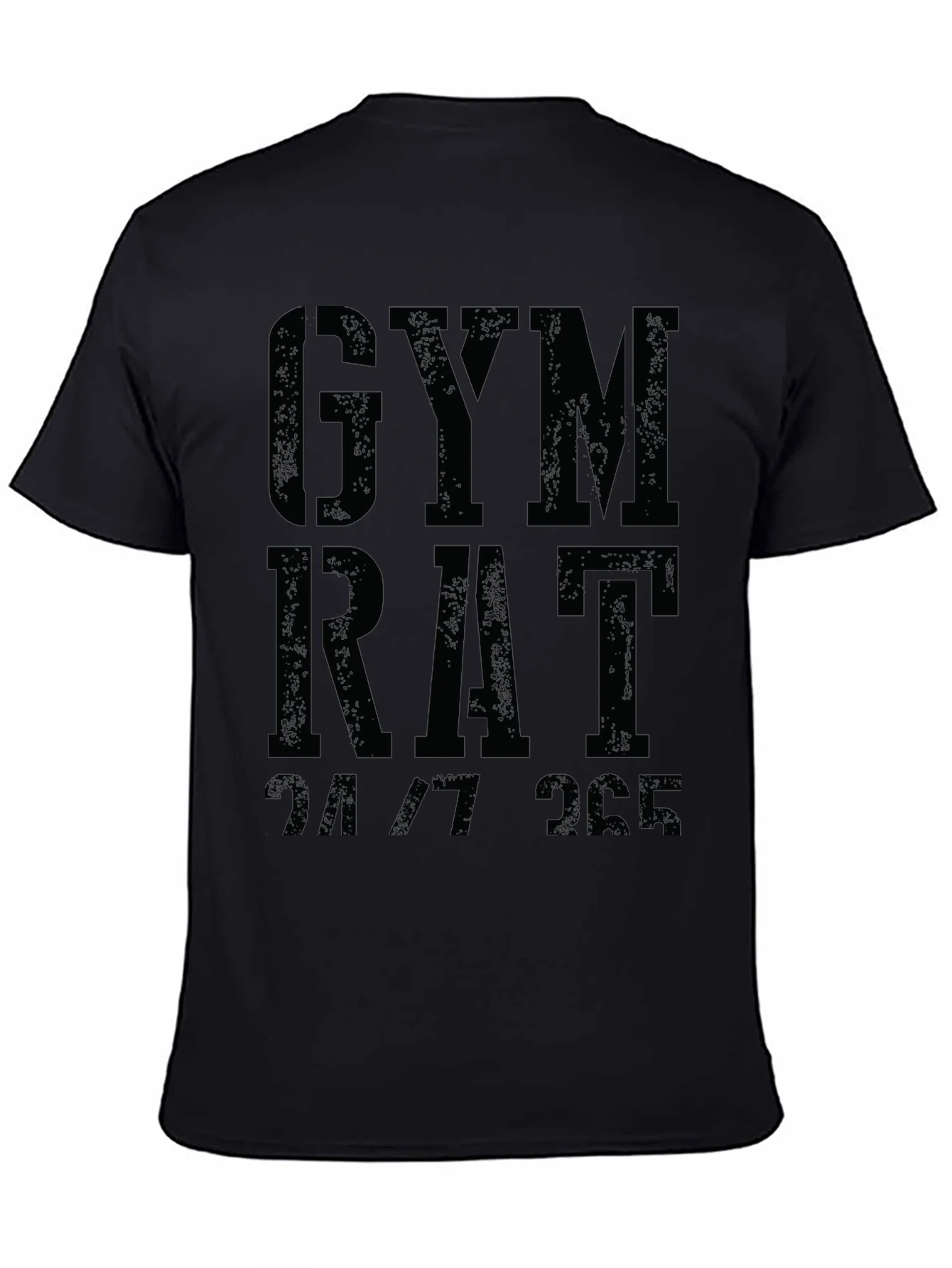 Camiseta Negra Gym Rat 24/7 para Entusiastas del Fitness