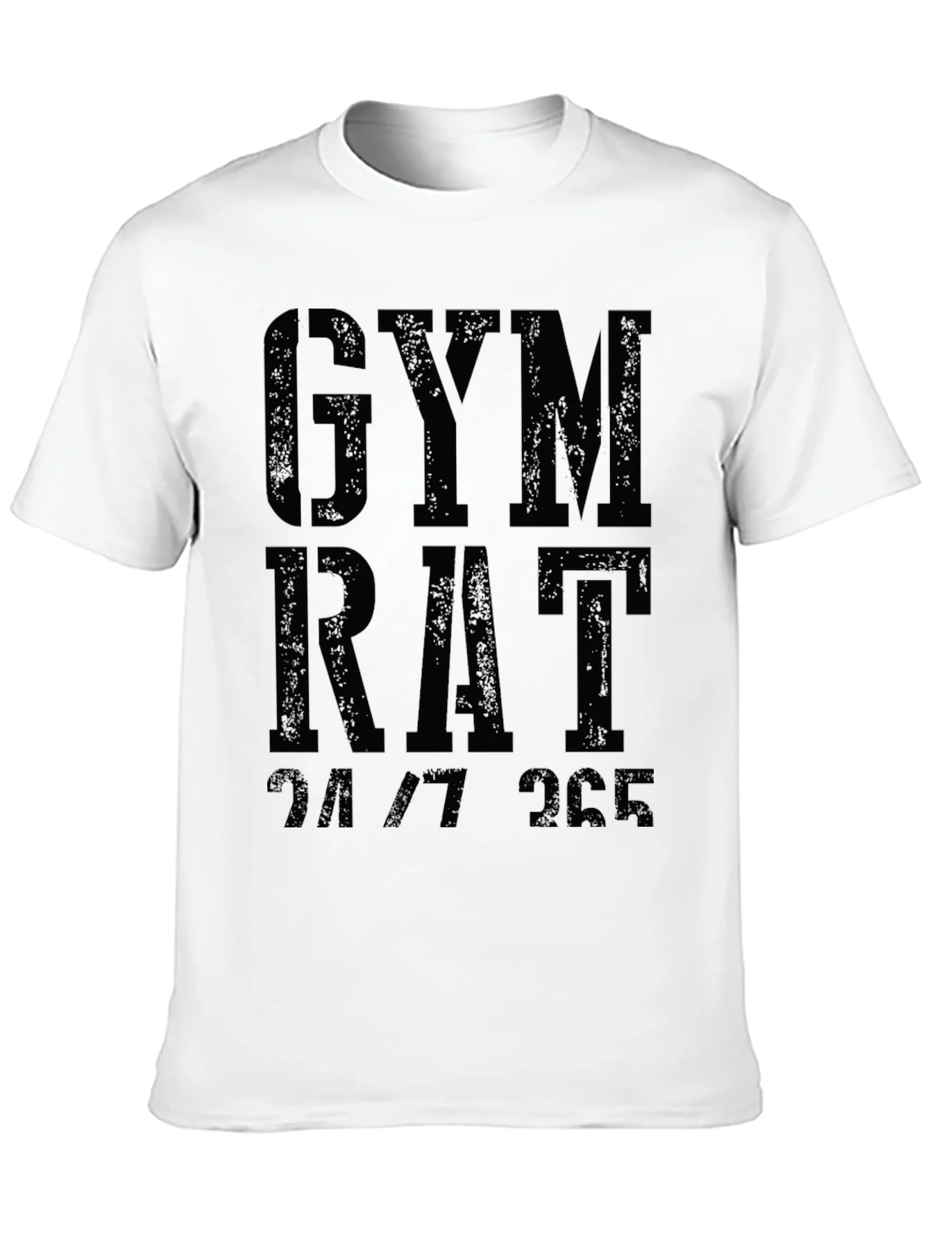 Camiseta Negra Gym Rat 24/7 para Entusiastas del Fitness