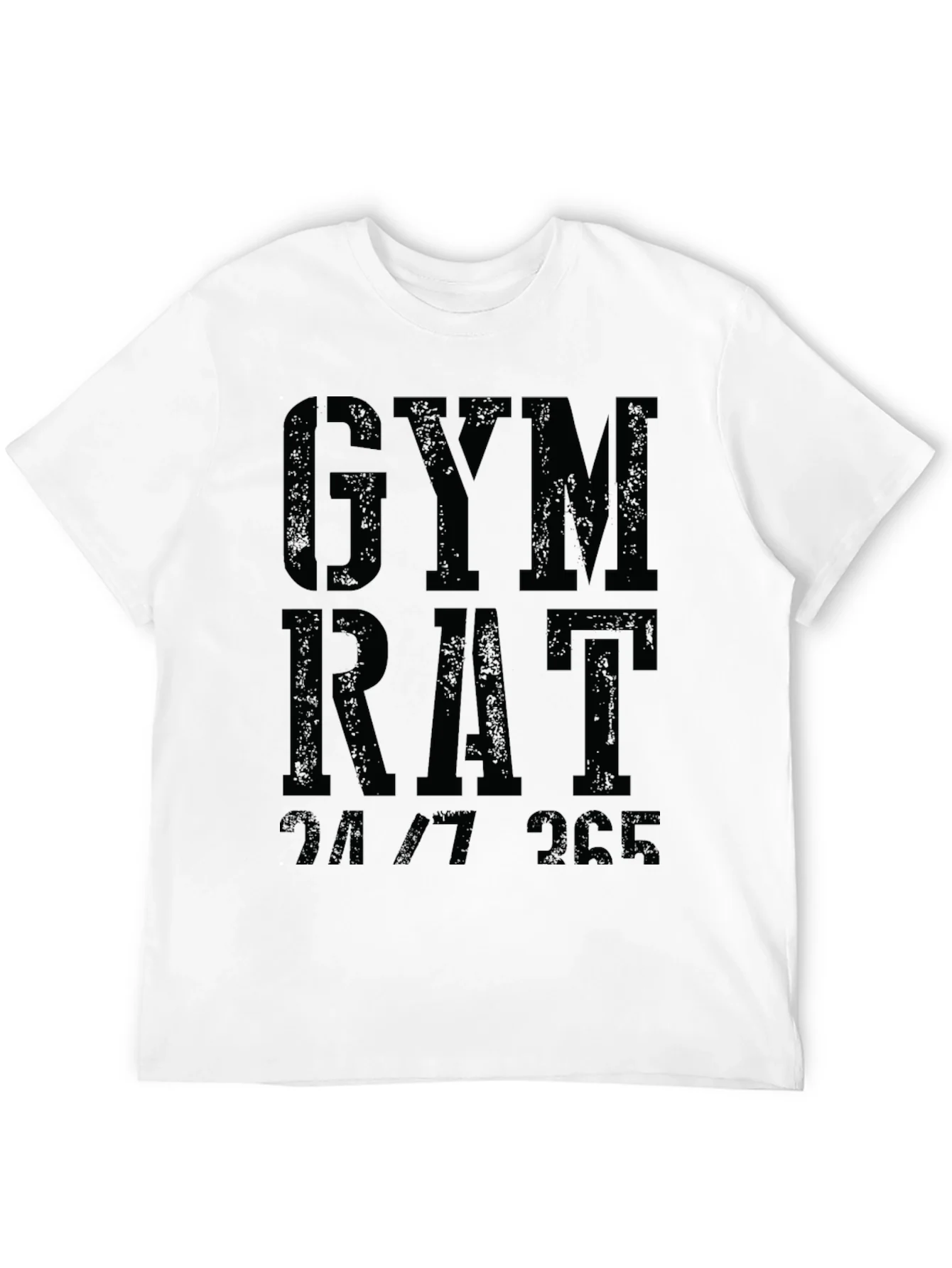 Camiseta Negra Gym Rat 24/7 para Entusiastas del Fitness