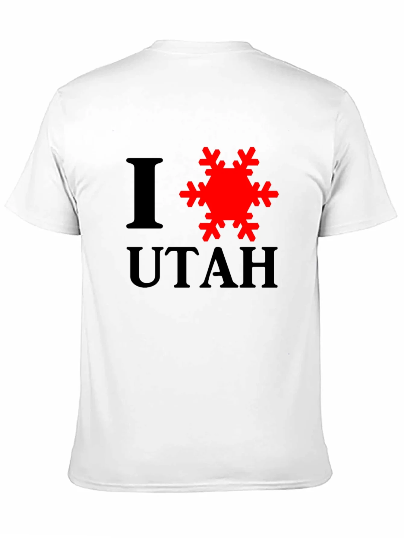 Rebbecca I Love Utah Snowflake Graphic T-Shirt - Black