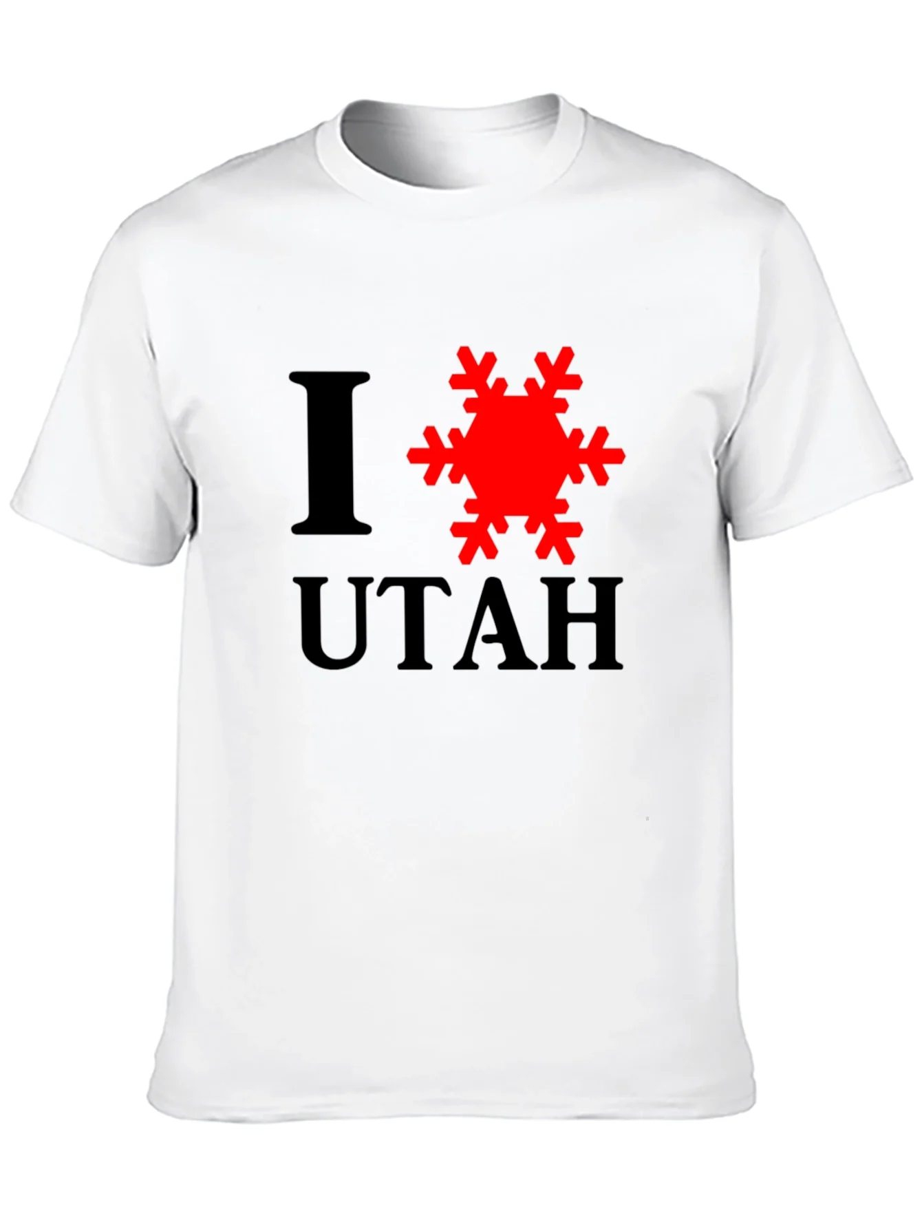 Rebbecca I Love Utah Snowflake Graphic T-Shirt - Black