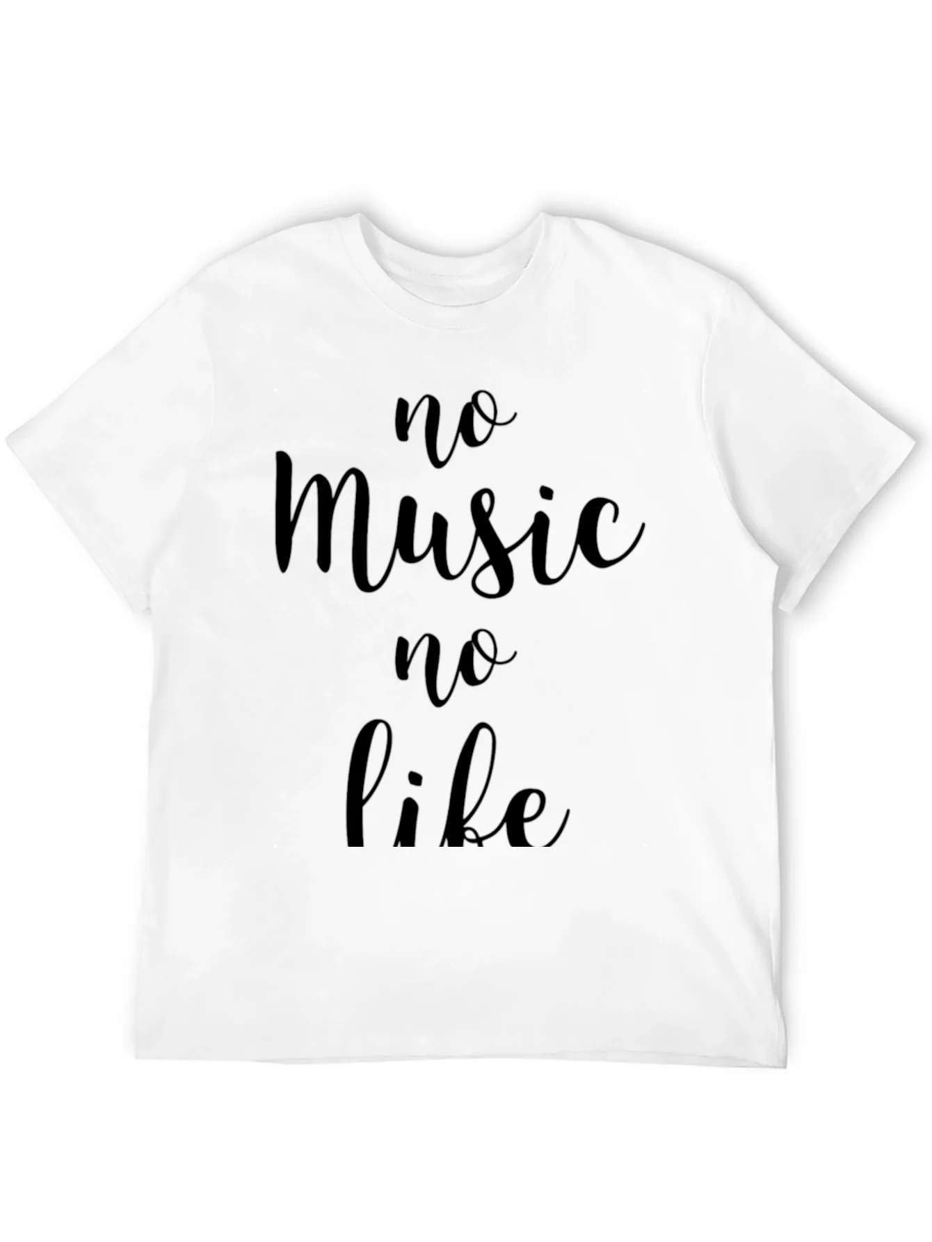Camiseta Negra Hombre No Music No Life