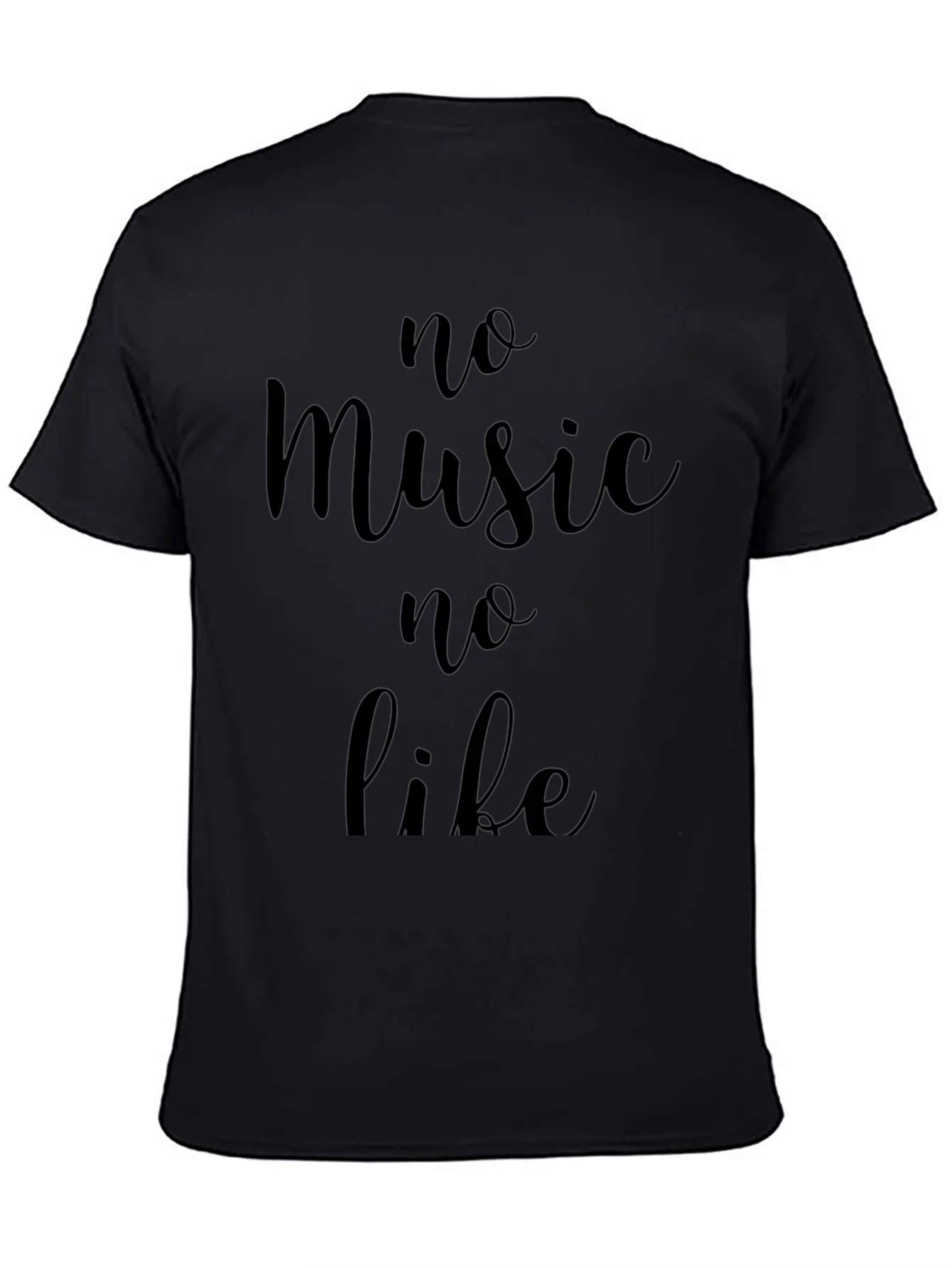 Camiseta Negra Hombre No Music No Life