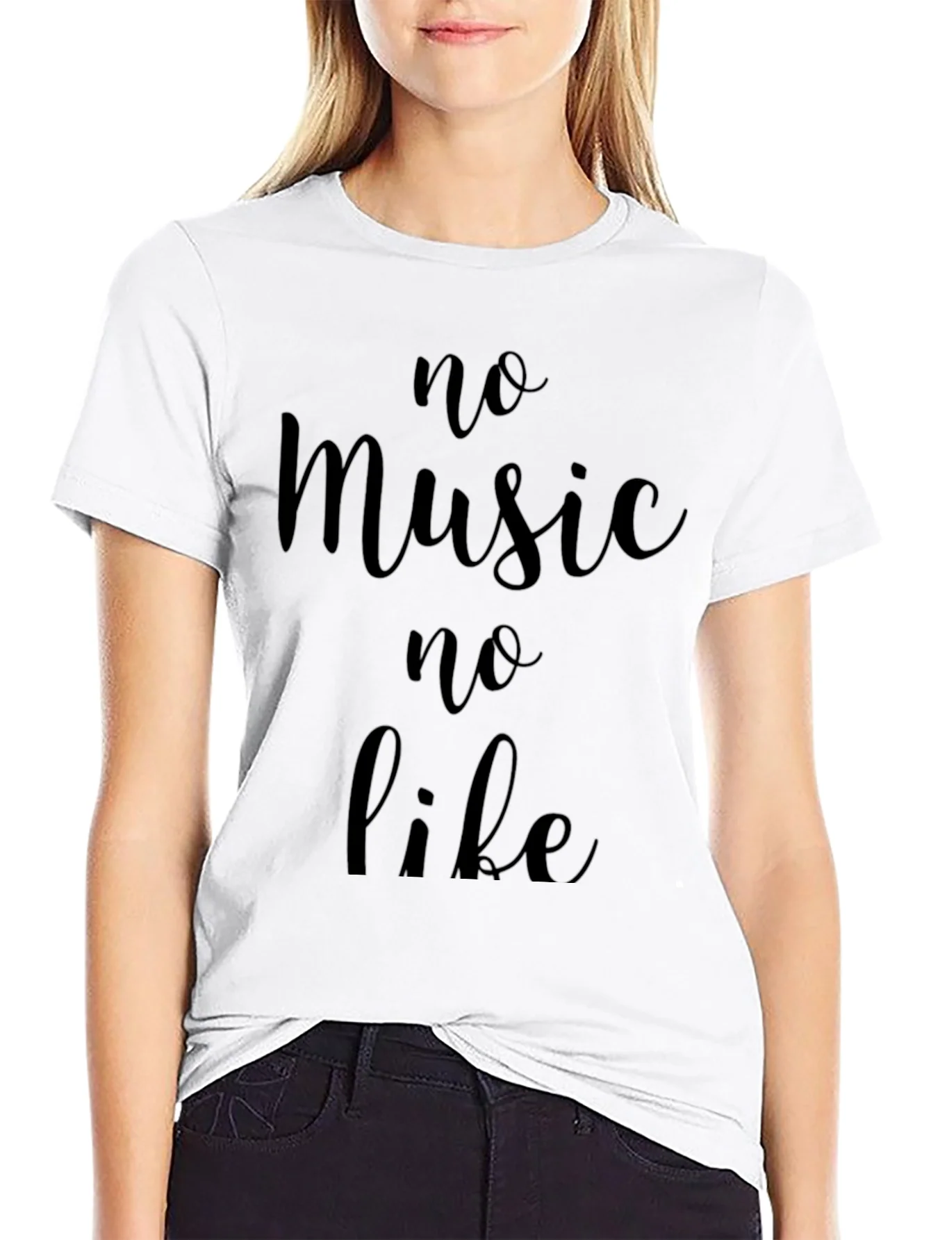 Camiseta Negra Hombre No Music No Life