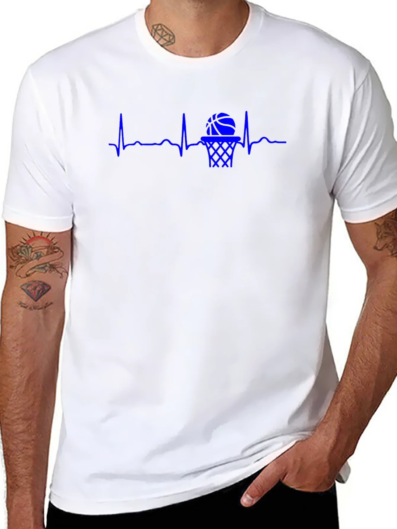 Camiseta Negra con Dise?o de Baloncesto