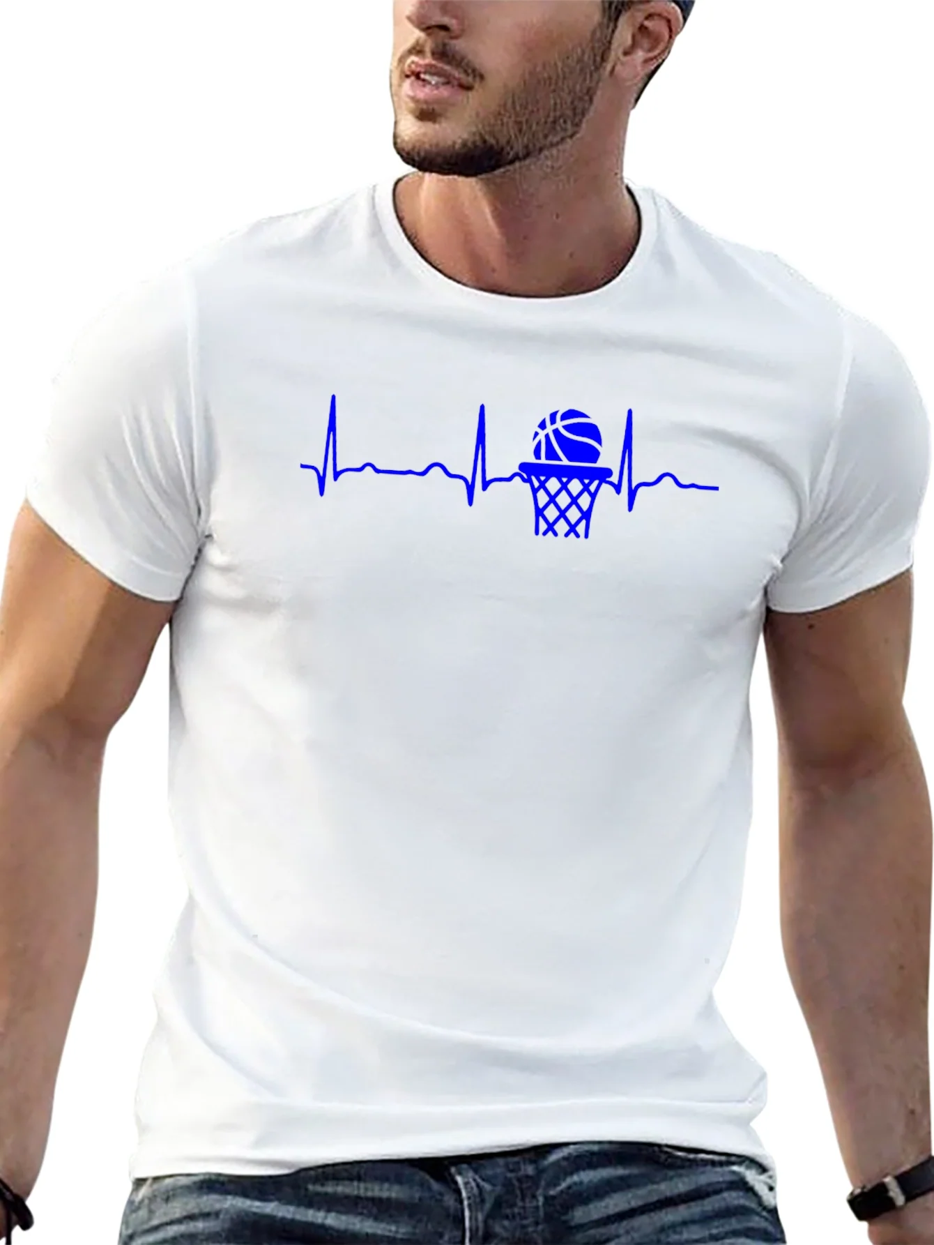 Camiseta Negra con Dise?o de Baloncesto