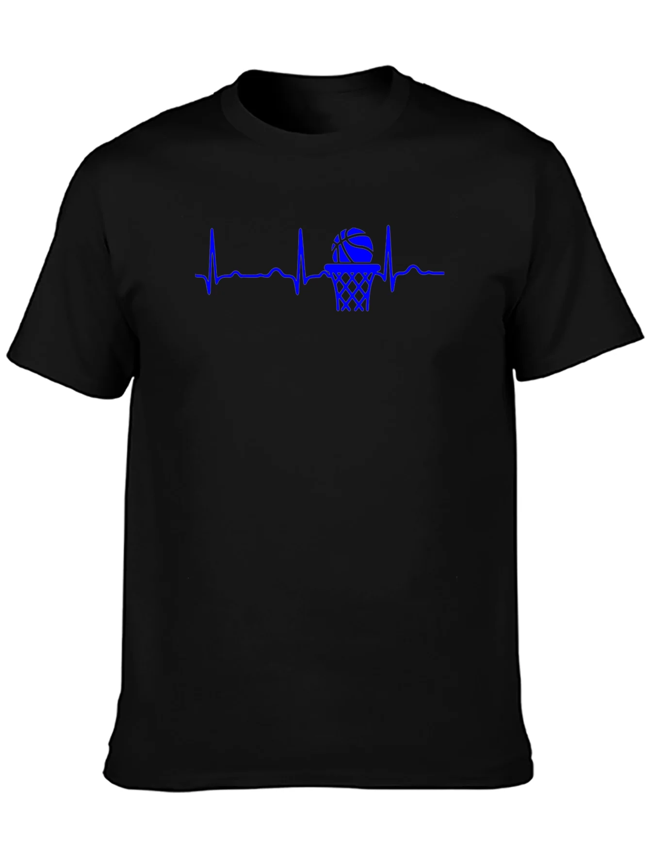 Camiseta Negra con Dise?o de Baloncesto