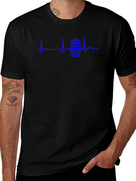 Camiseta Negra con Dise?o de Baloncesto
