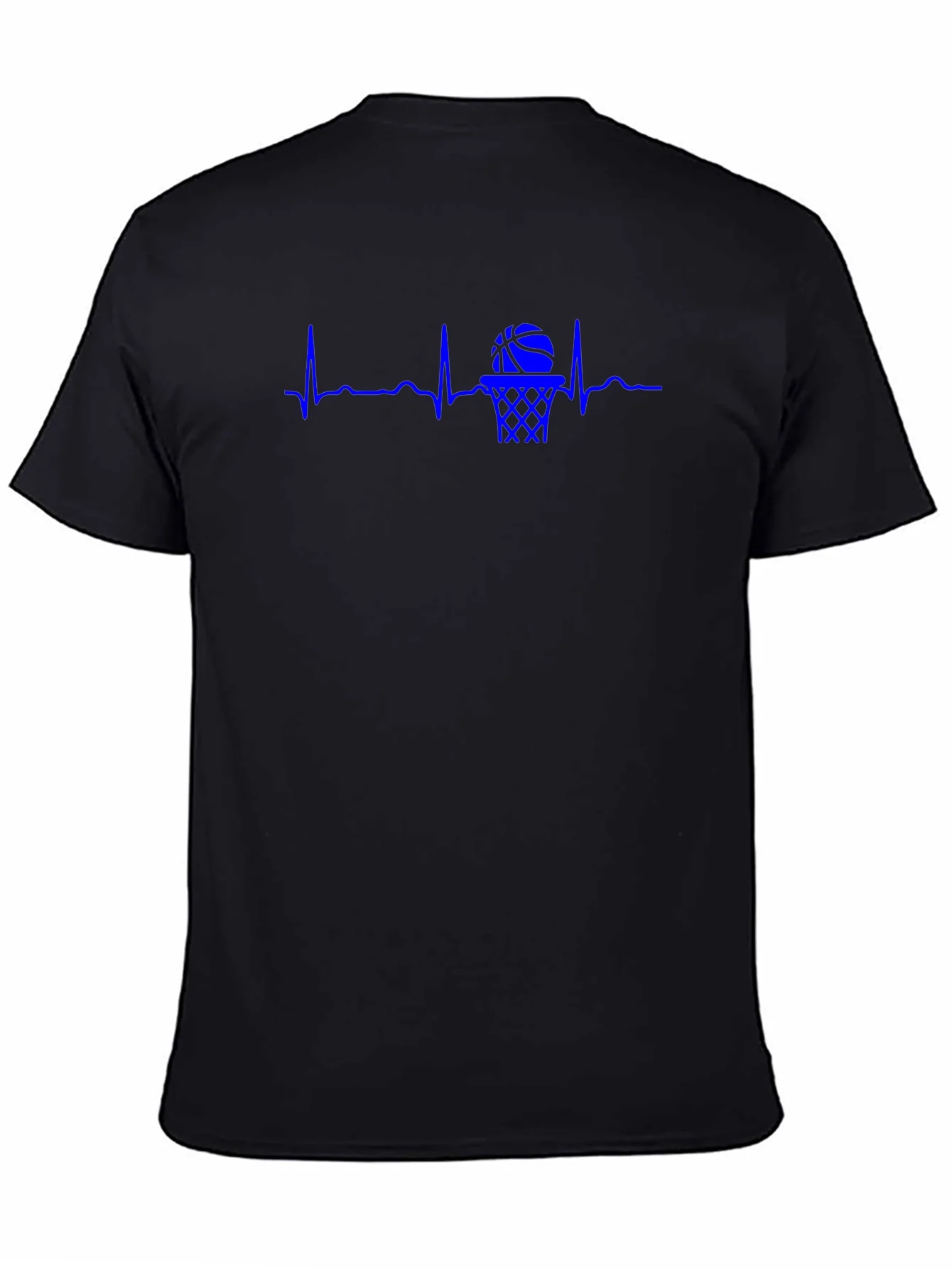Camiseta Negra con Dise?o de Baloncesto