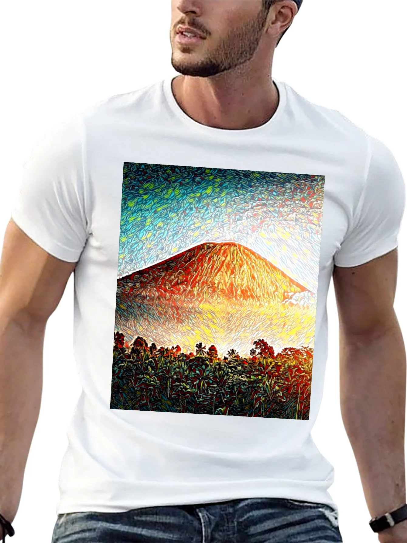 Rebbecca Tropical Mountain Graphic Tee