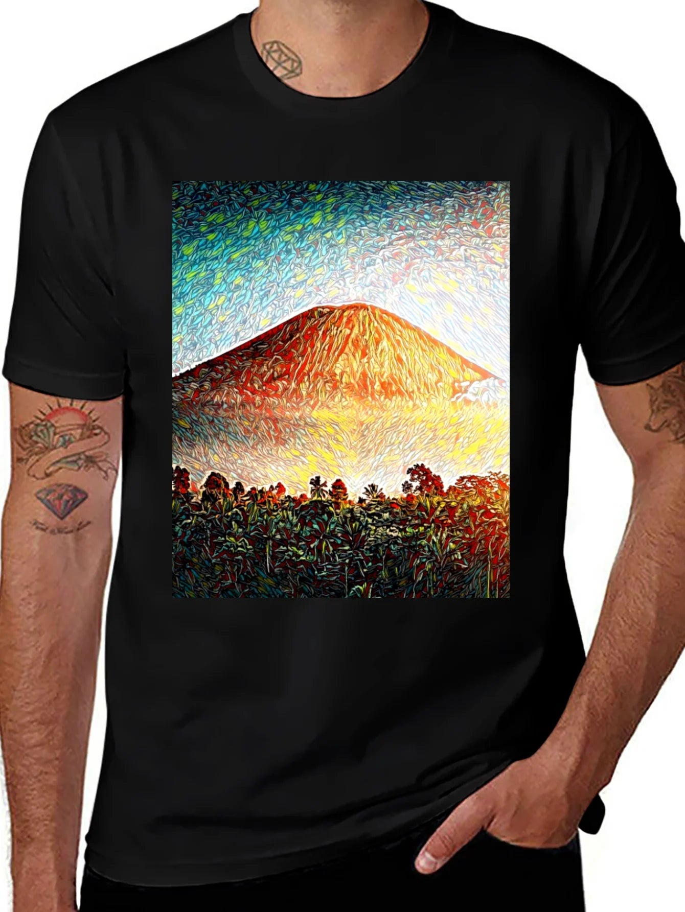 Rebbecca Tropical Mountain Graphic Tee