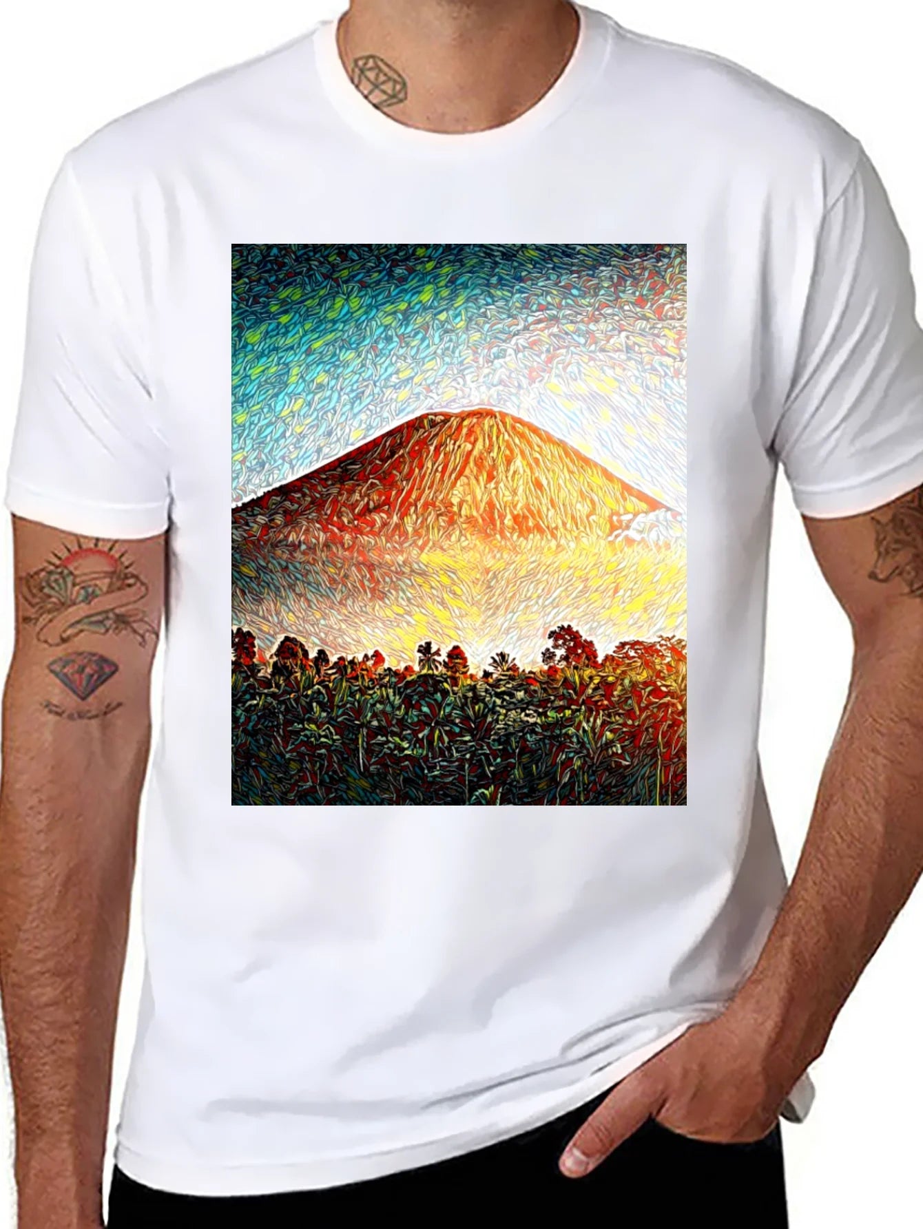 Rebbecca Tropical Mountain Graphic Tee