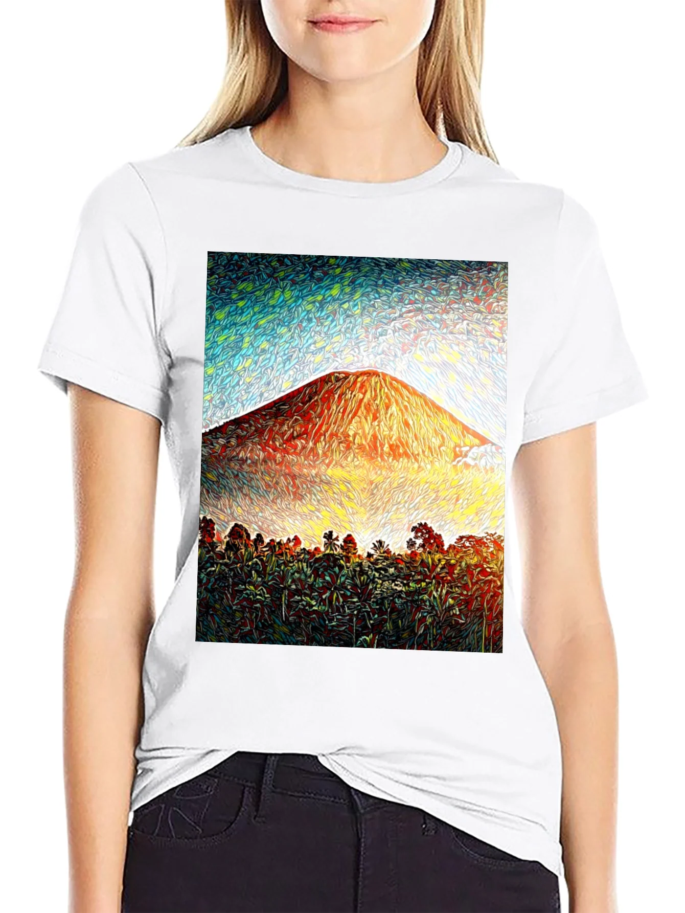 Rebbecca Tropical Mountain Graphic Tee