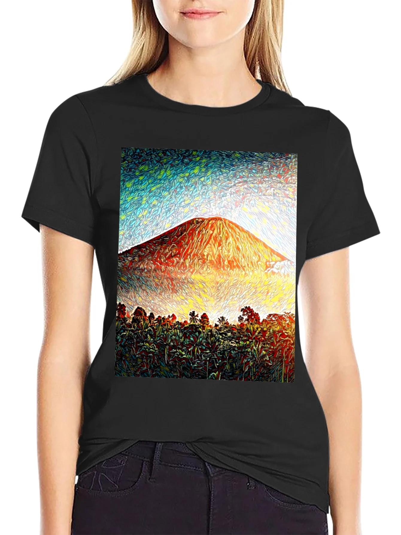 Rebbecca Tropical Mountain Graphic Tee