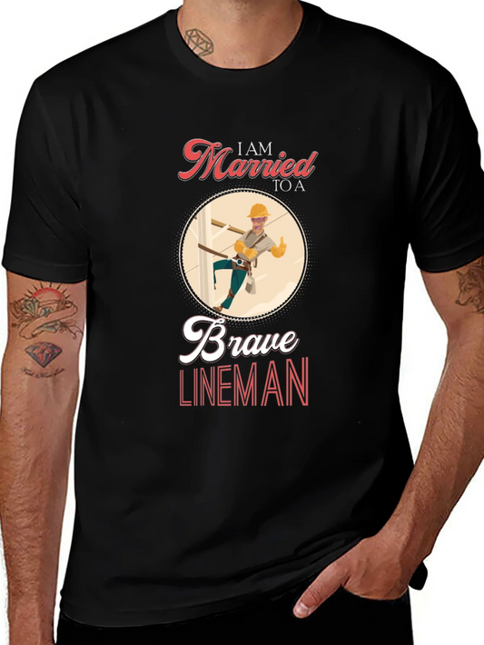 Rebbecca I AM MARRIED TO A Brave Lineman T-Shirt