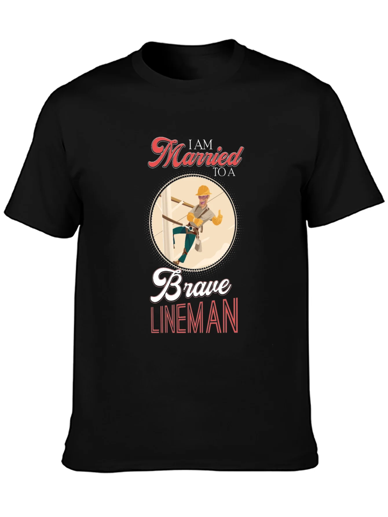 Rebbecca I AM MARRIED TO A Brave Lineman T-Shirt