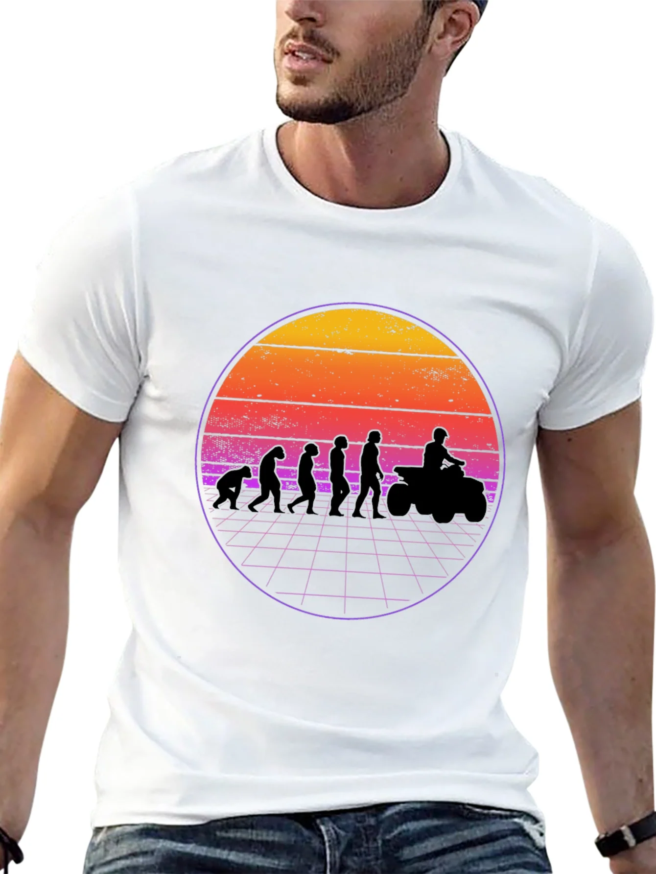 Rebbecca Evolution ATV Sunset Graphic T-Shirt - Black