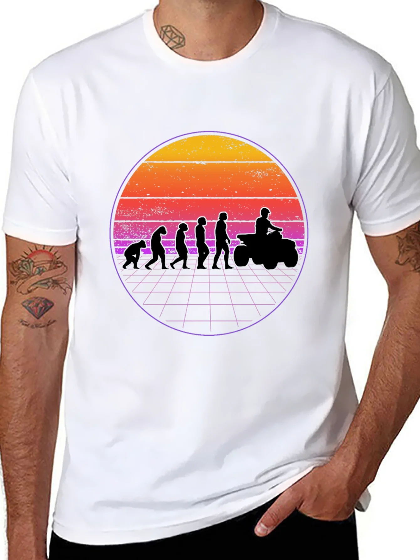 Rebbecca Evolution ATV Sunset Graphic T-Shirt - Black