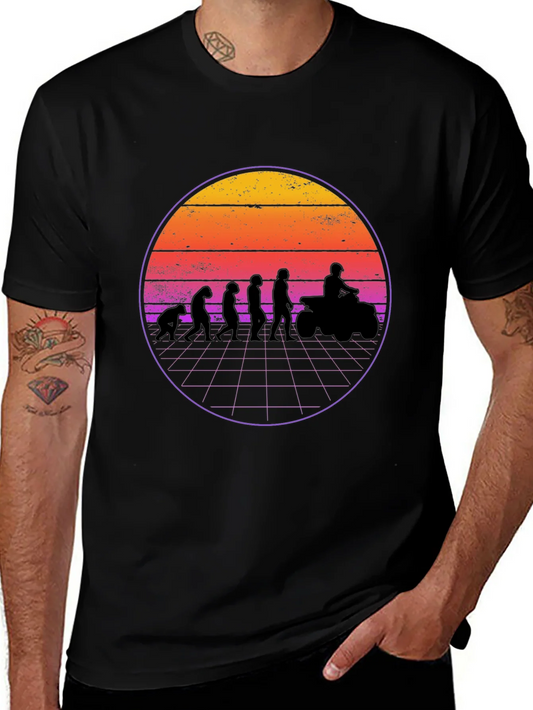 Rebbecca Evolution ATV Sunset Graphic T-Shirt - Black
