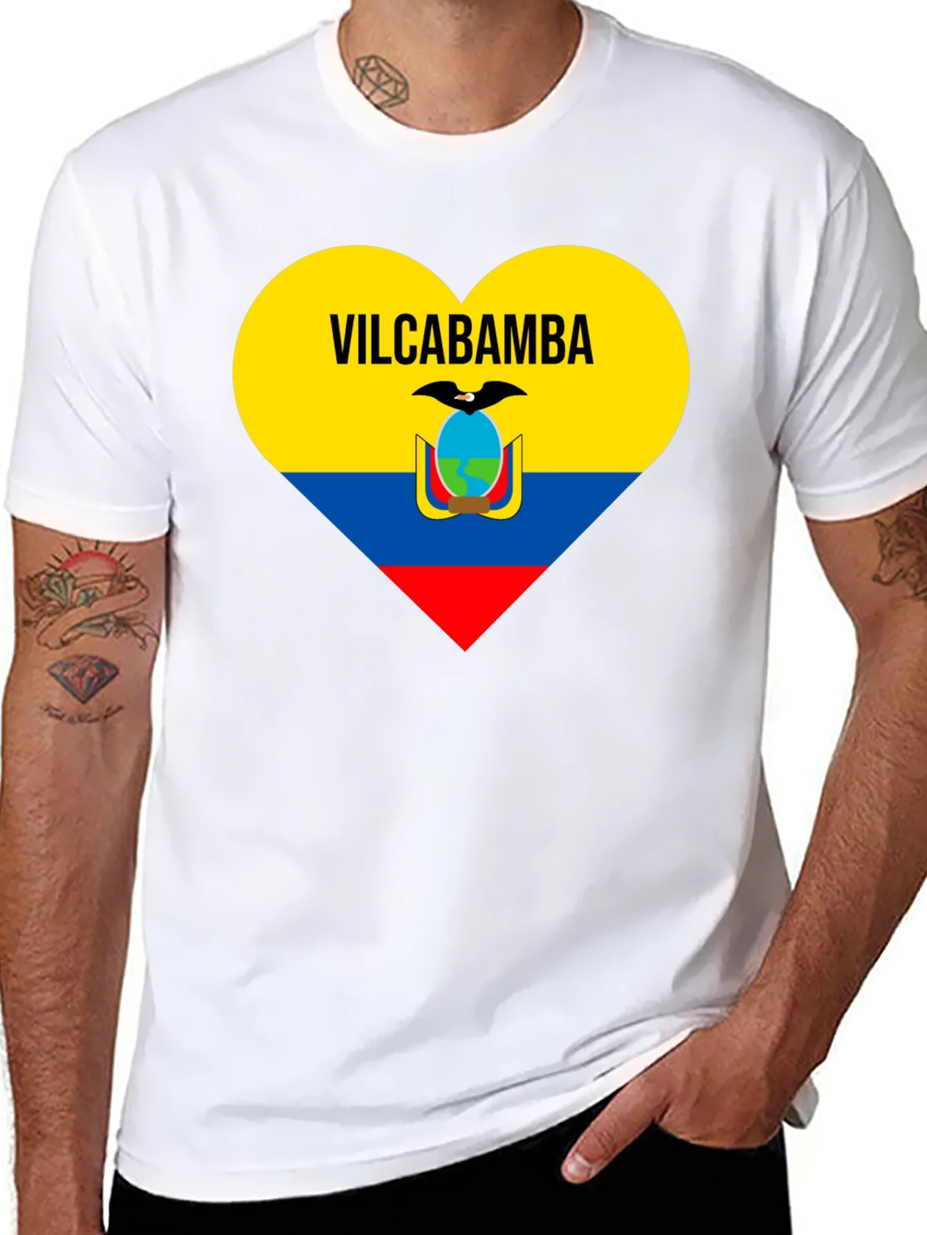 Camiseta Negra Vilcabamba Ecuador Coraz¨®n
