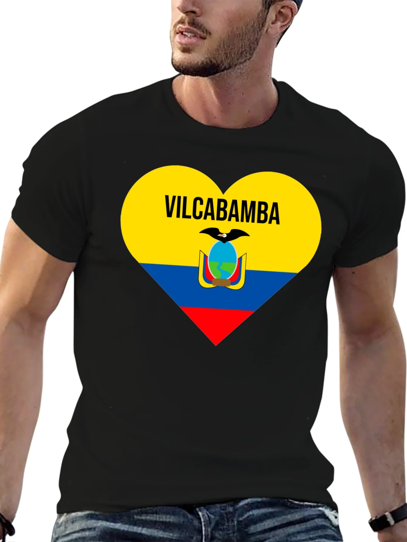 Camiseta Negra Vilcabamba Ecuador Coraz¨®n