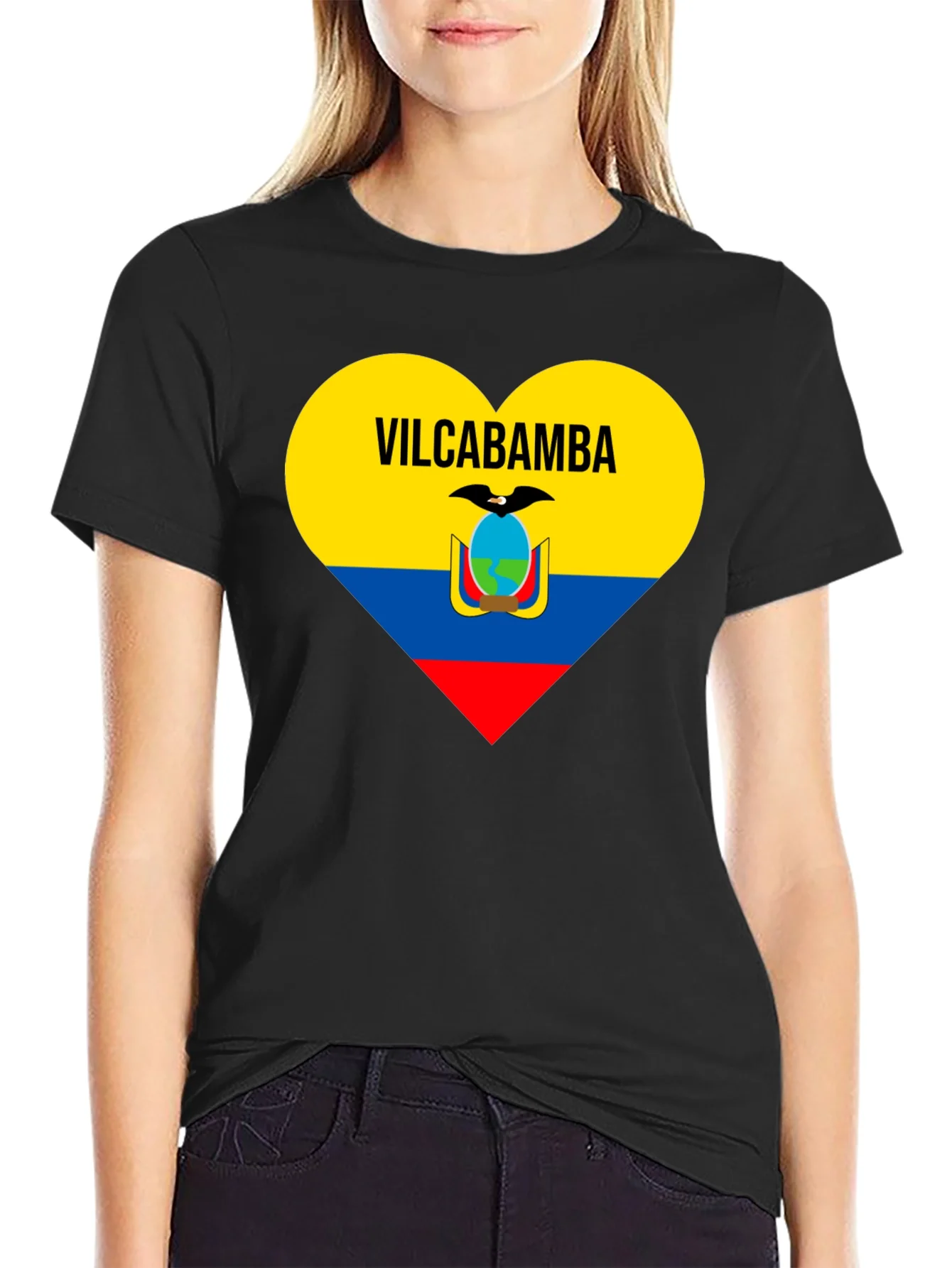 Camiseta Negra Vilcabamba Ecuador Coraz¨®n