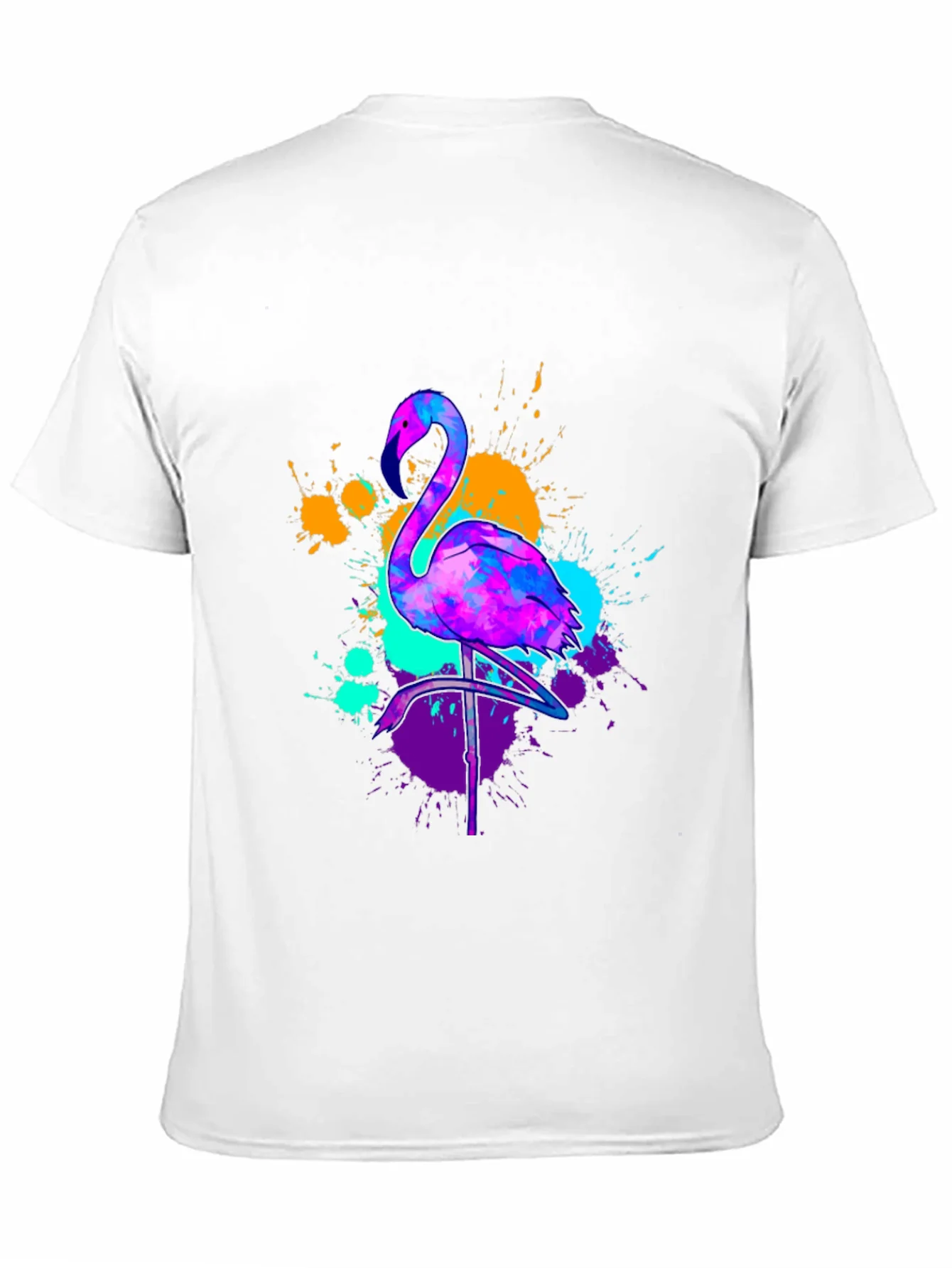 Camiseta Negra con Dise?o de Flamenco Ne¨®n