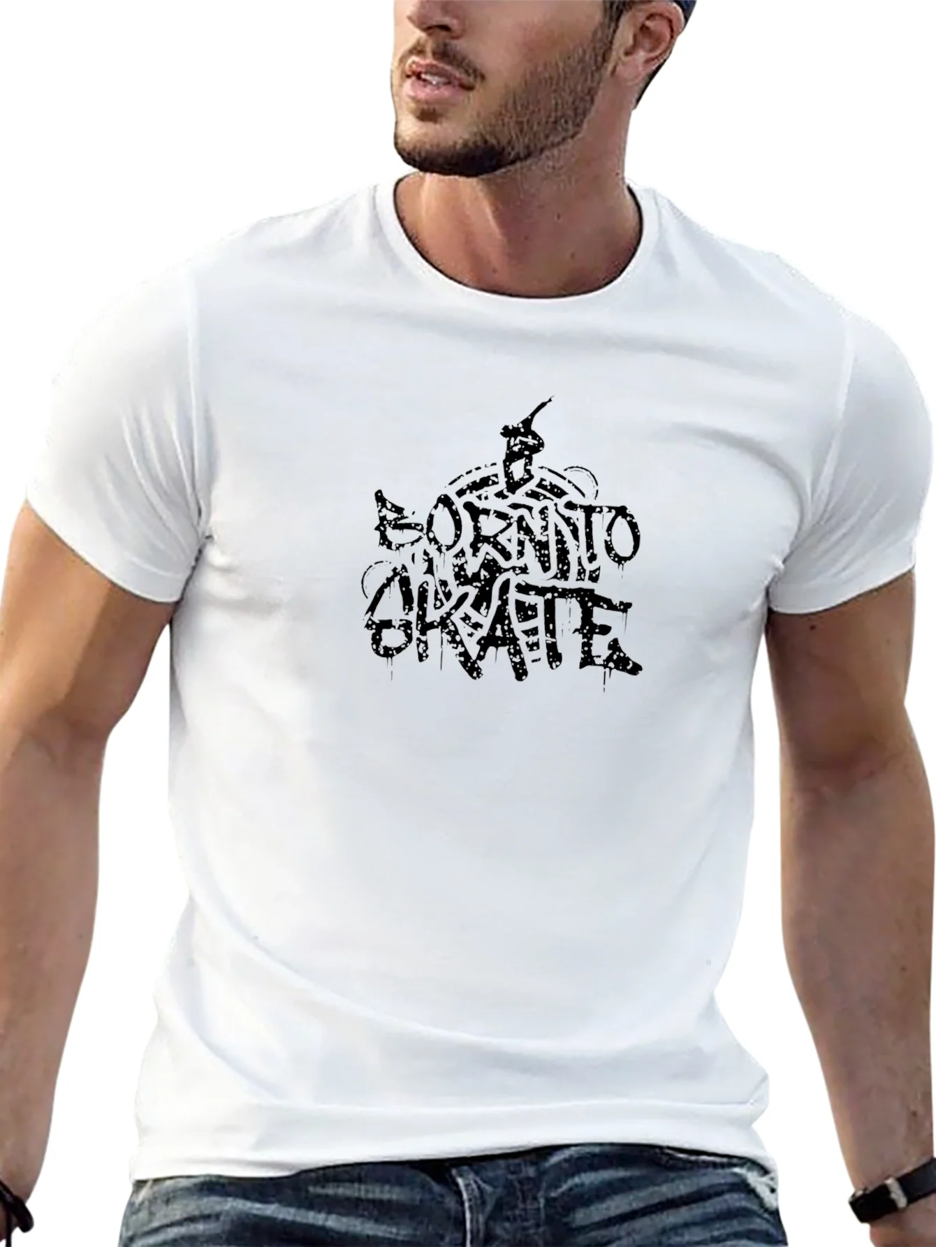 Camiseta Negra Born To Skate Hombre