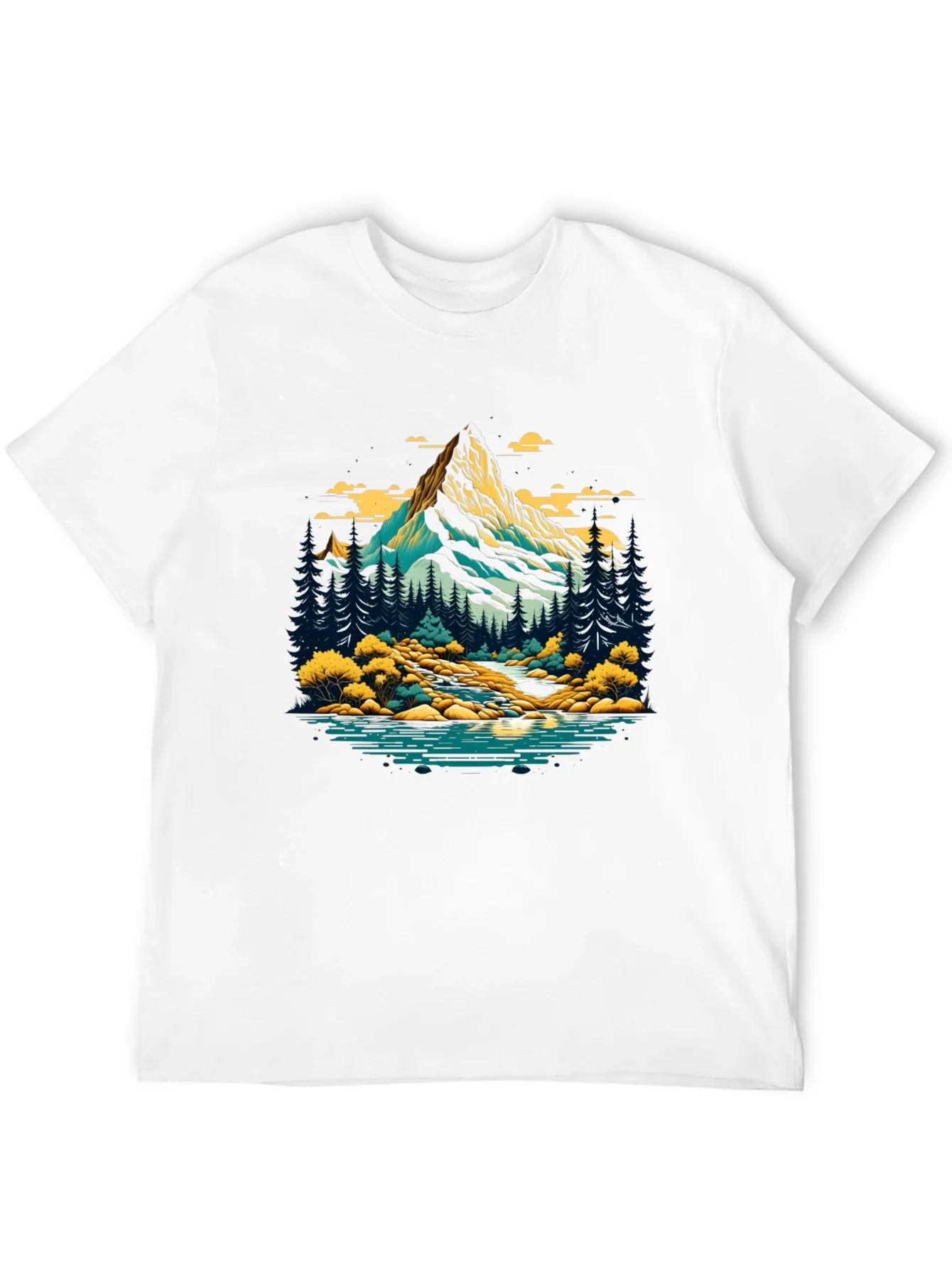 Rebbecca Mountain River Graphic T-Shirt
