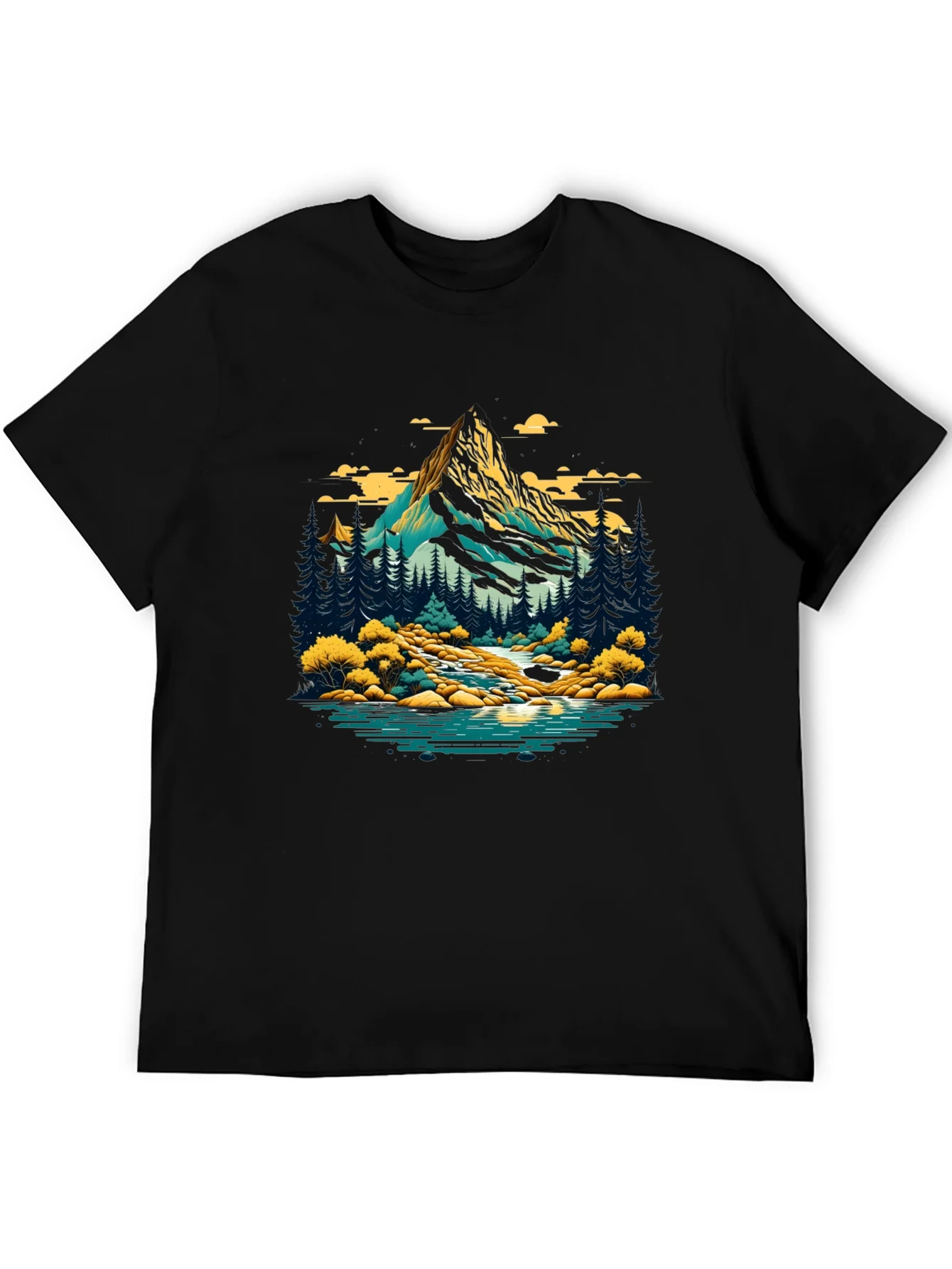 Rebbecca Mountain River Graphic T-Shirt