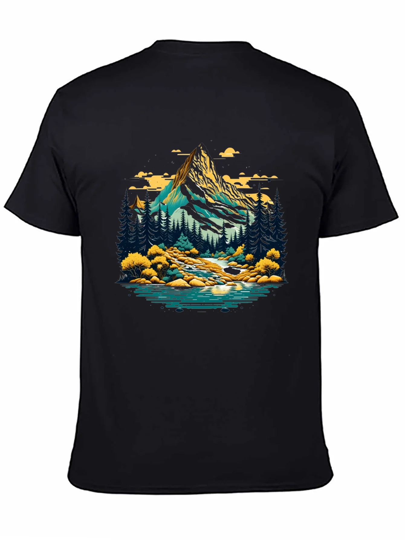 Rebbecca Mountain River Graphic T-Shirt